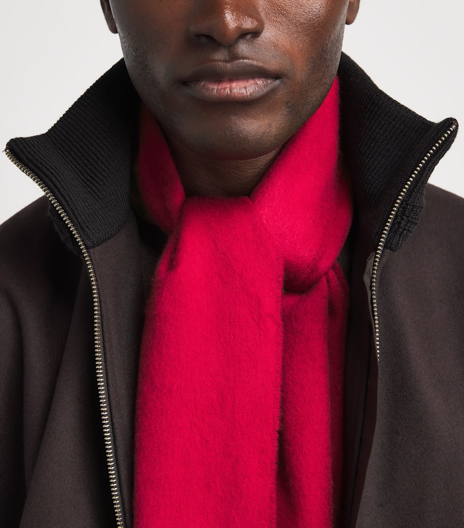 Johnstons Of Elgin Natural Cashmere Scarf Claret Image 2