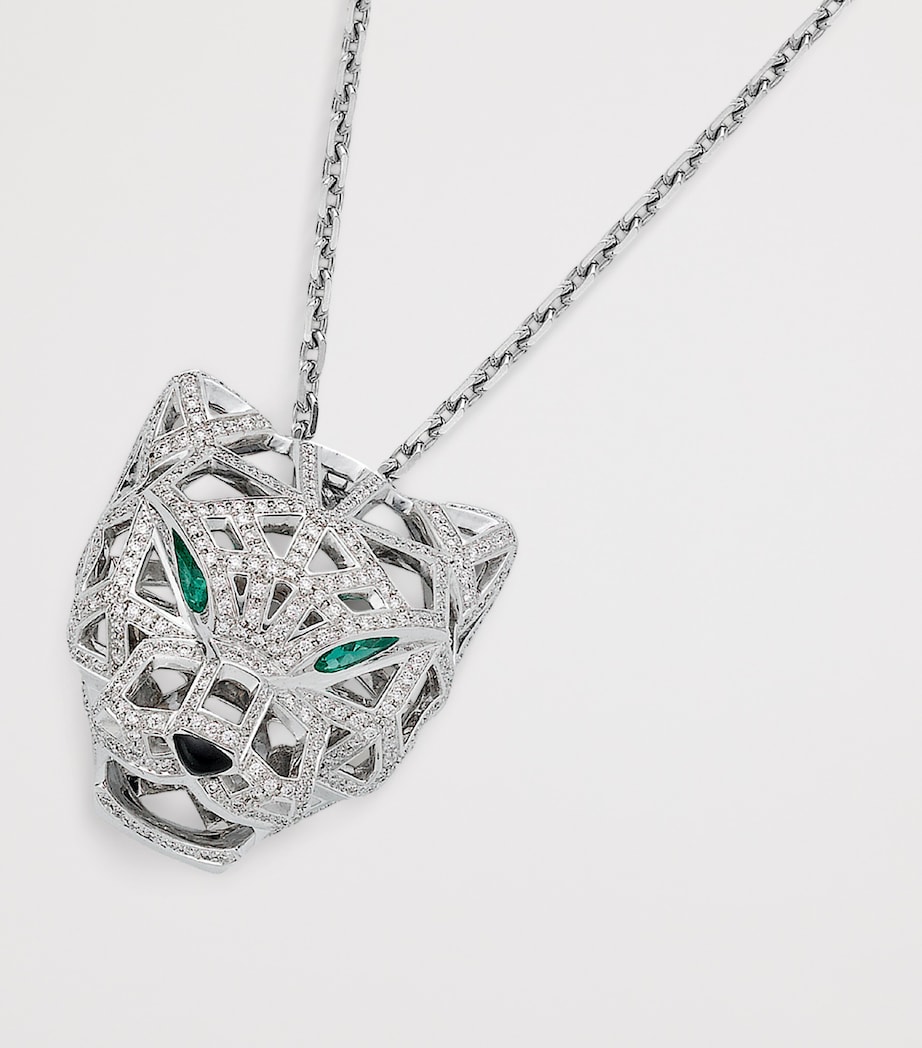 White Gold, Diamond, Emerald and Onyx Panthère de Cartier Necklace WHITE GOLD Image 8