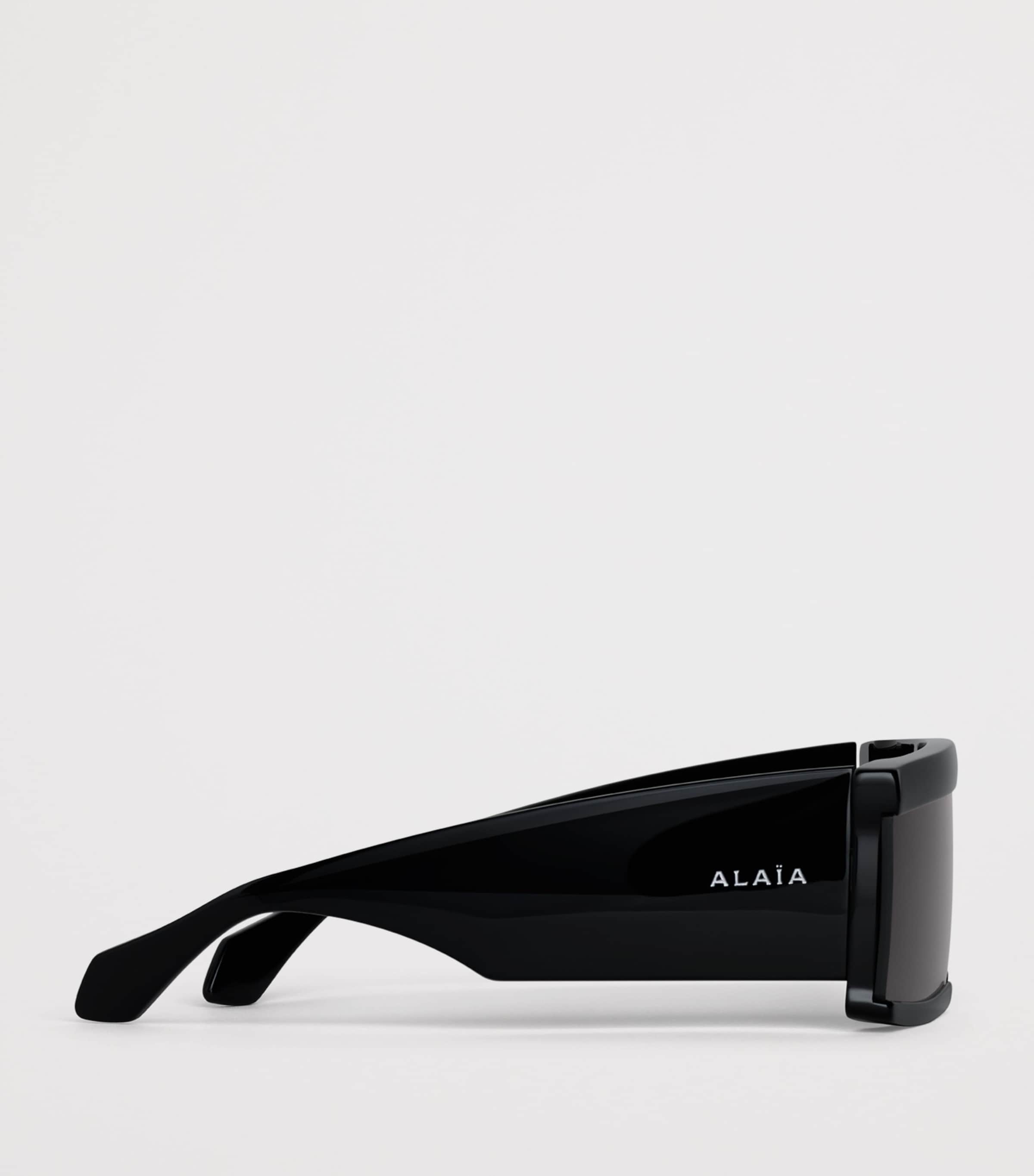 Alaïa Acetate Rectangle Mask 99 Sunglasses Noir Image 2