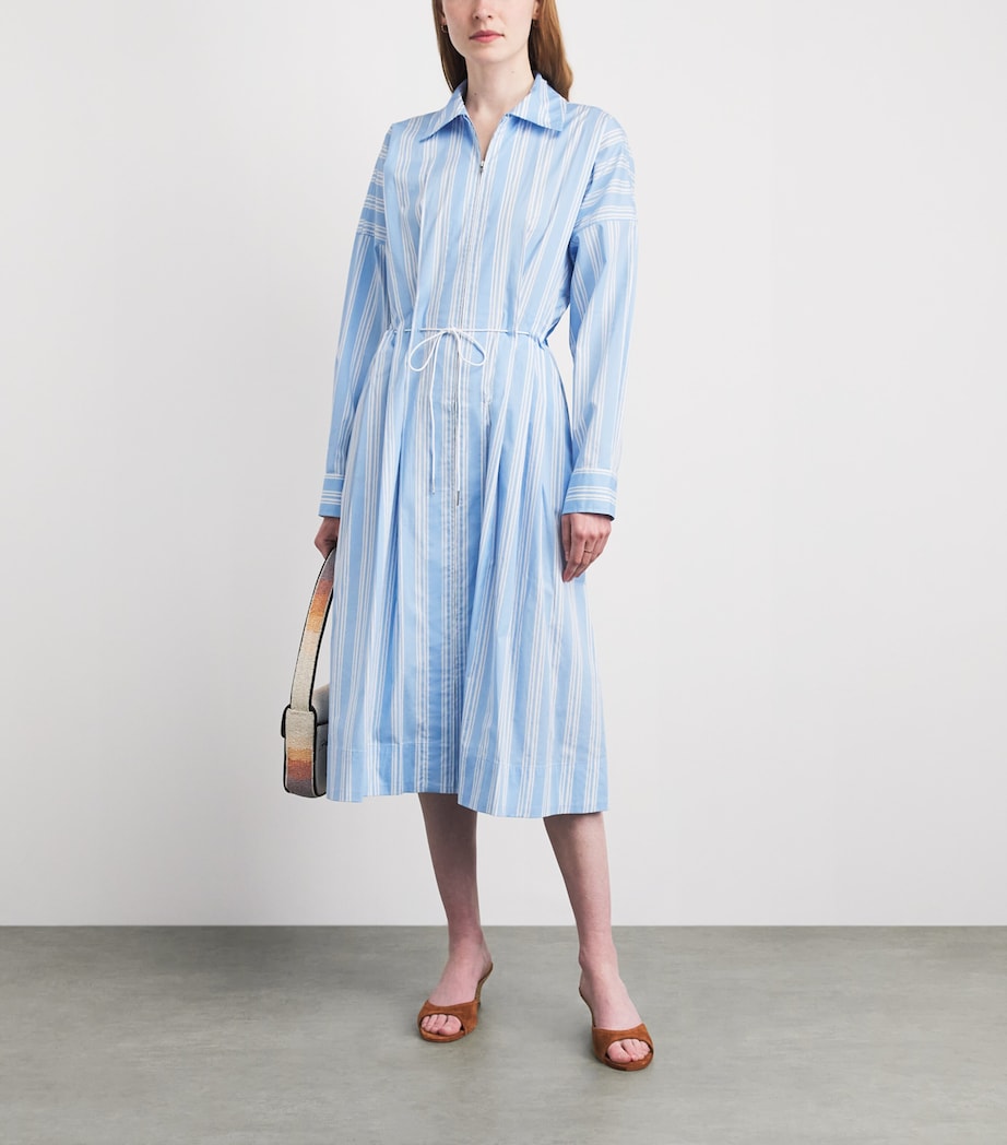 STAUD Womens Stripe Chi Midi Shirt Dress Vnst Ventura Stripe Image 2