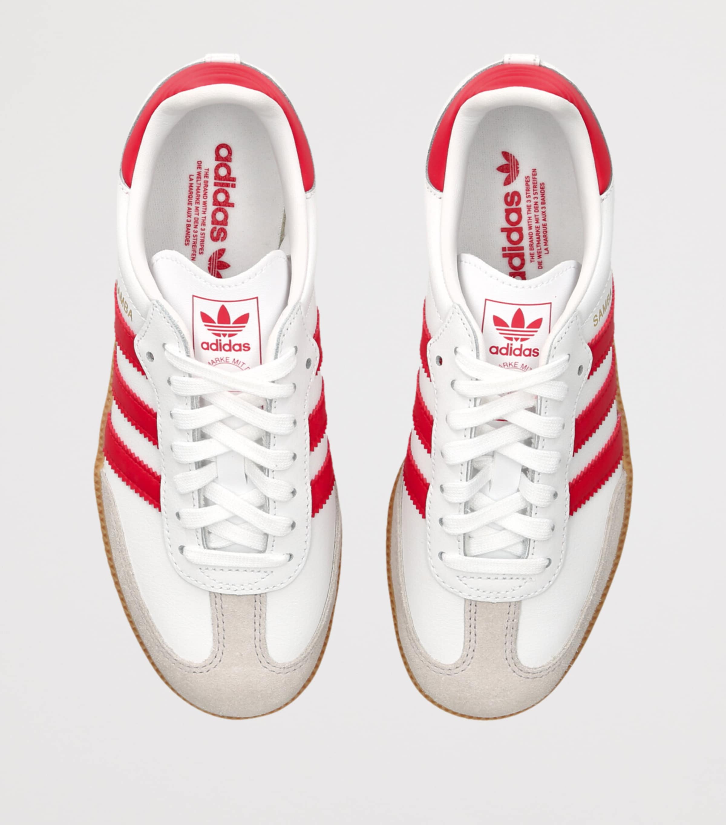 Leather Samba OG Sneakers WHITE/RED Image 4