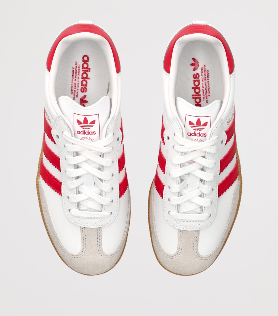 Leather Samba OG Sneakers WHITE/RED Image 4