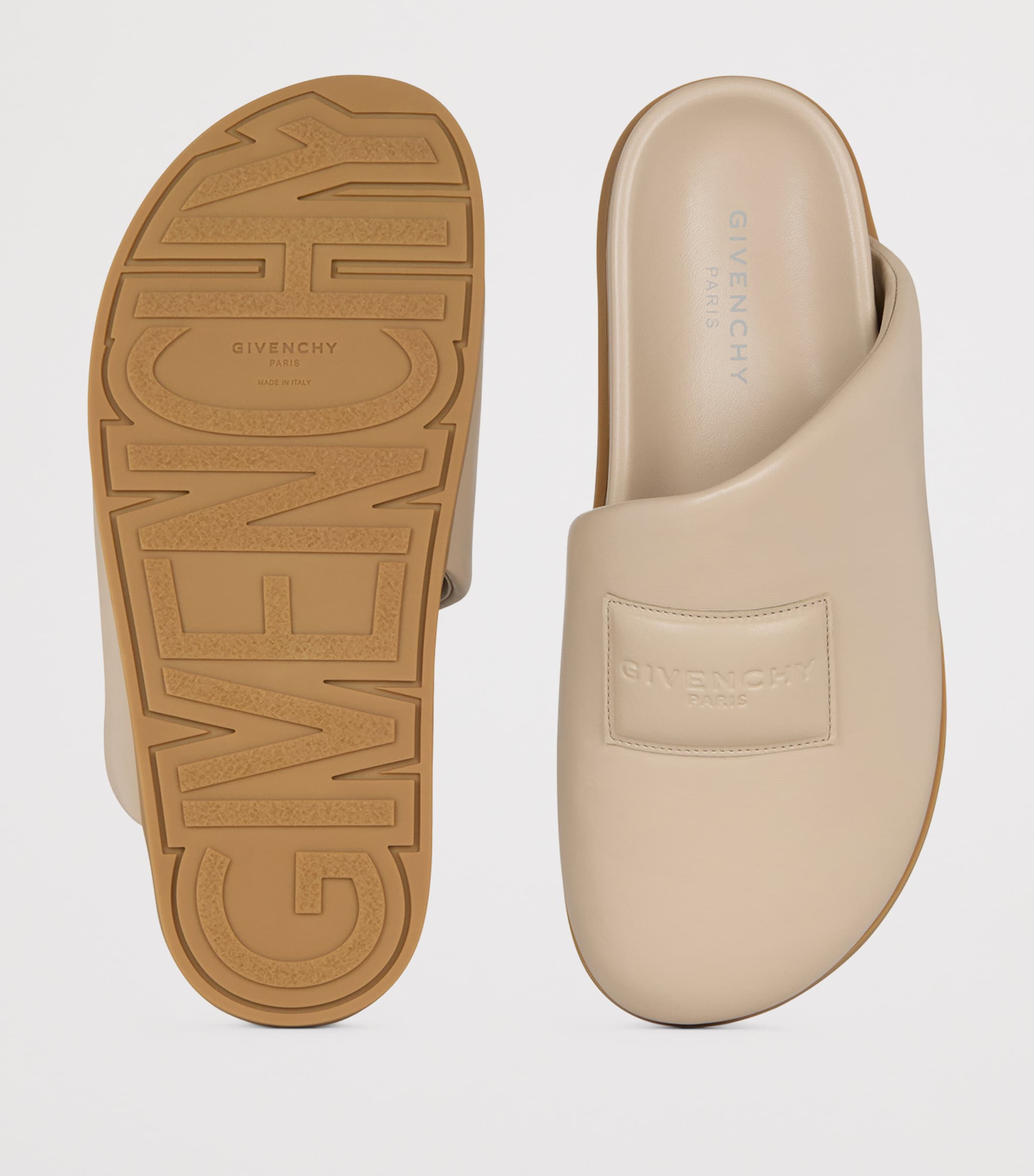 Givenchy Lambskin Logo Slippers Beige Image 4