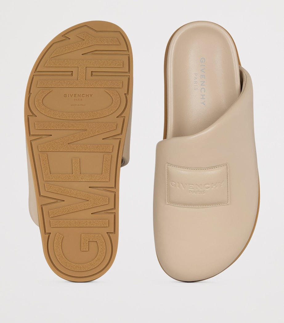 Givenchy Lambskin Logo Slippers Beige Image 4
