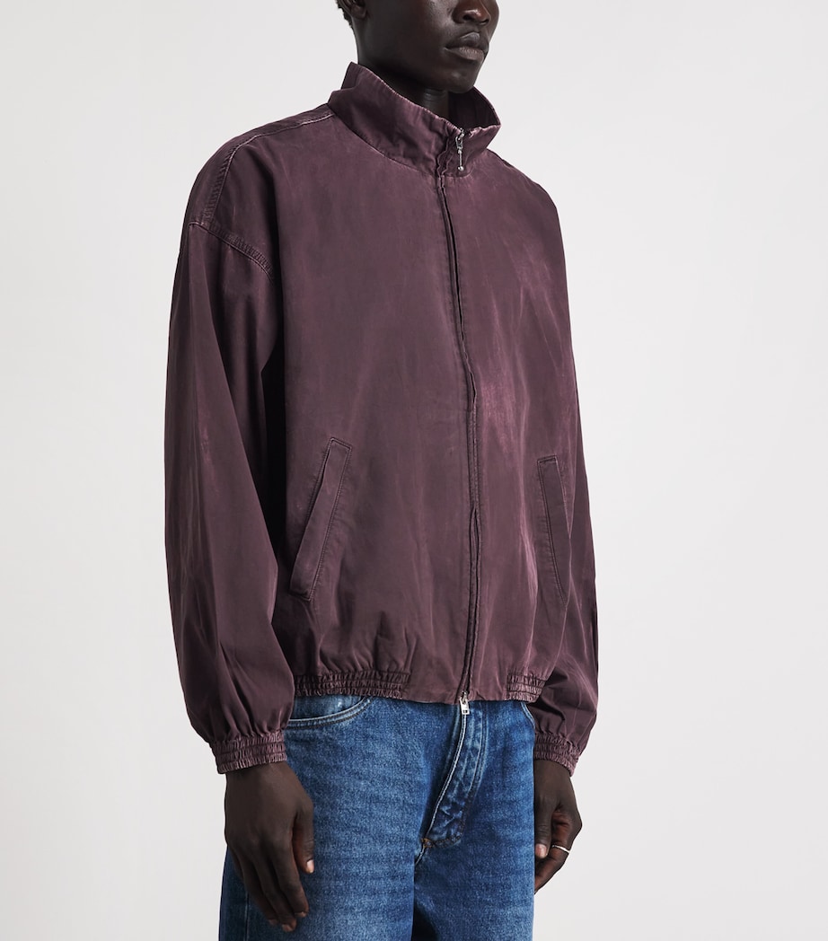 AGOLDE Mens Cotton Marshall Bomber Jacket Creased Puce Image 4