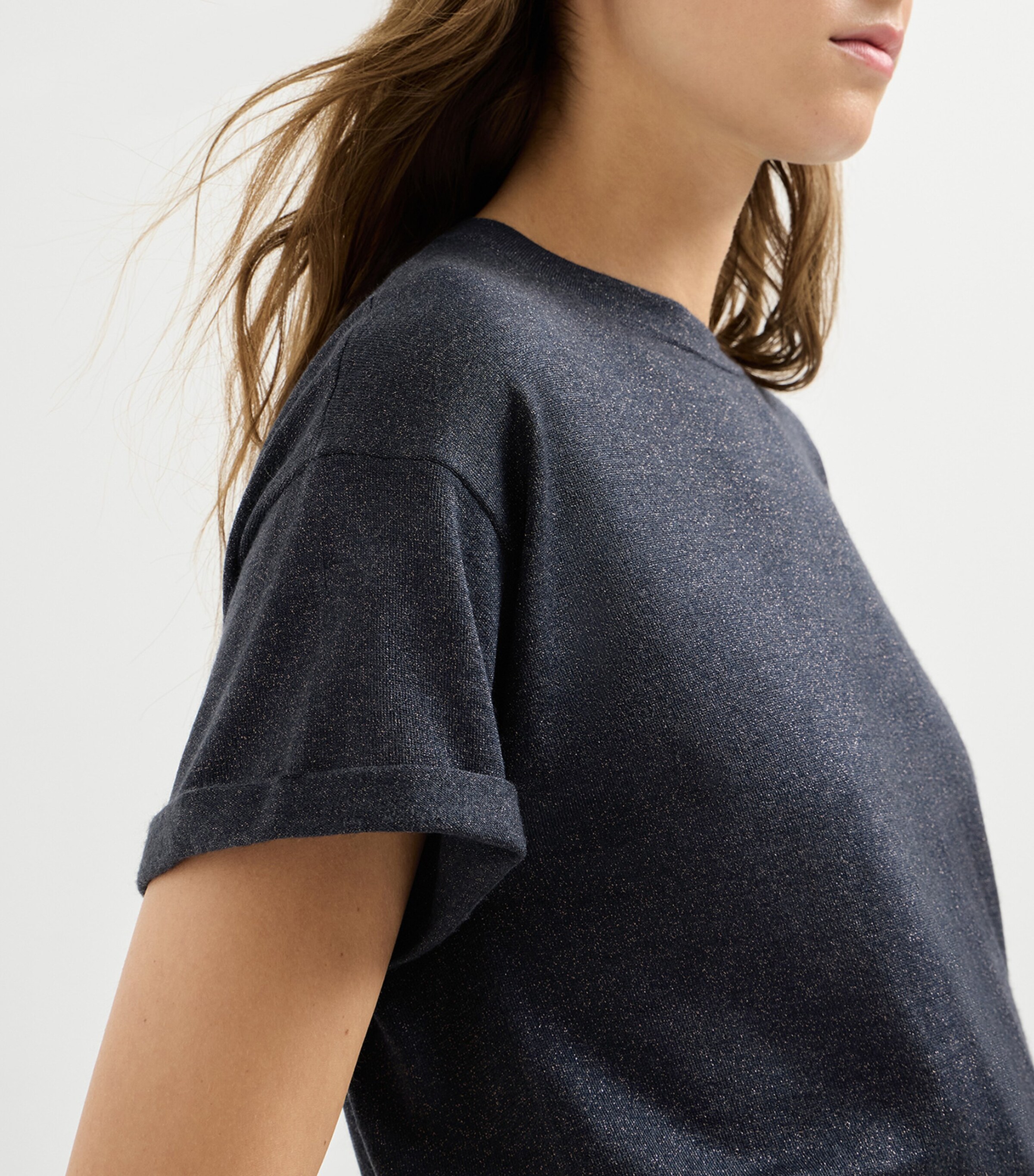 Brunello Cucinelli Womens Cashmere-Silk Blend T-Shirt Image 6