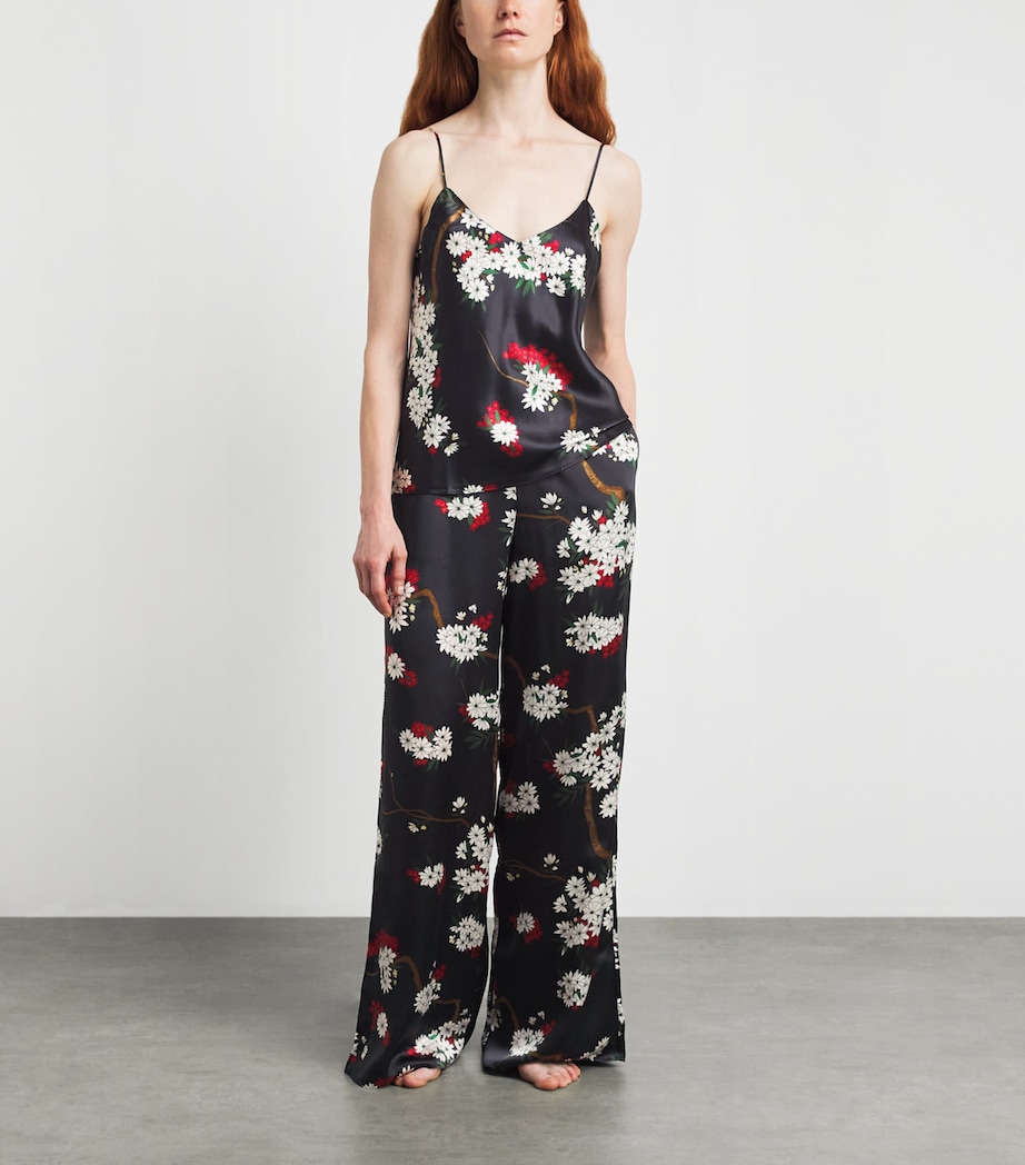 Olivia von Halle Womens Silk Floral Bliss Pyjama Set Rene Image 2