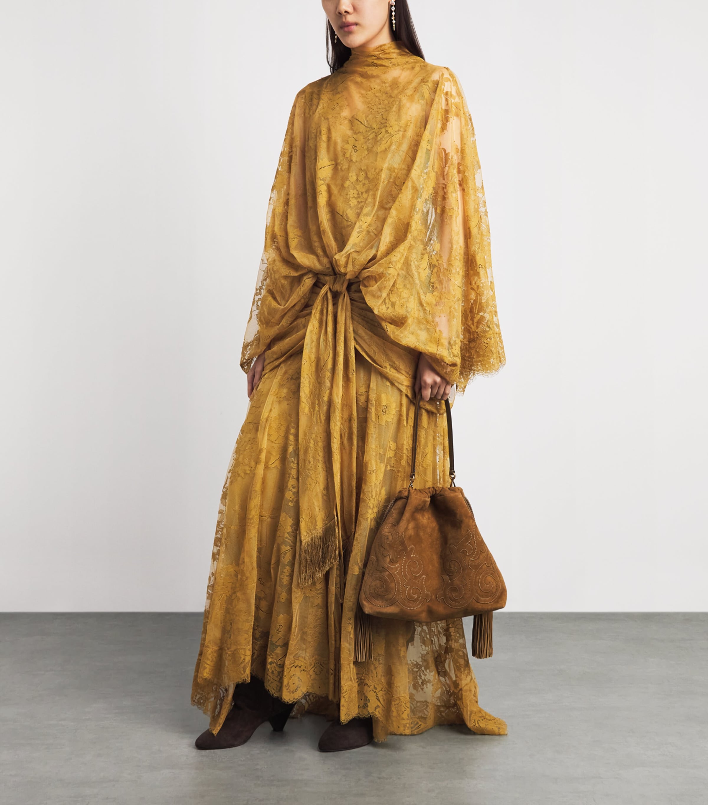 Zimmermann Womens Lace Ascent Maxi Dress Chartreuse Image 2