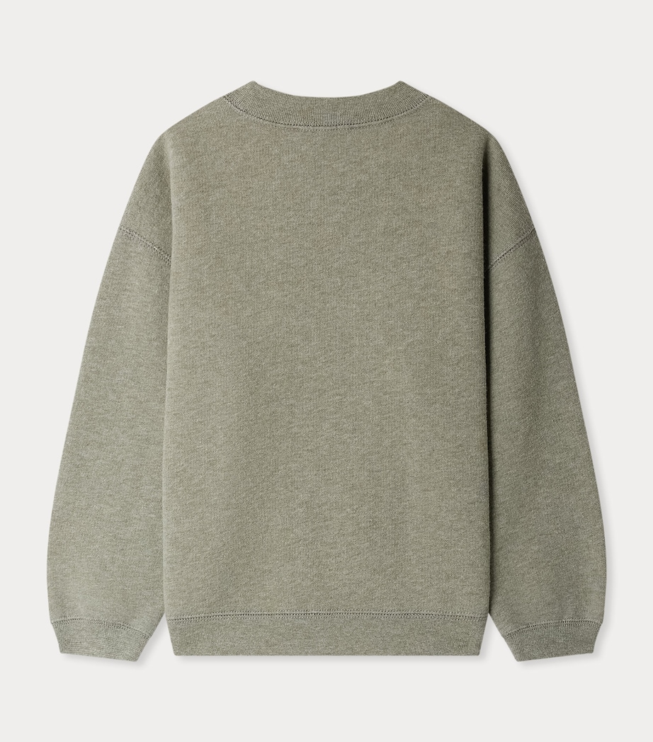 Cotton-Blend Tenino Sweatshirt (10-14 Years) VERT DE GRIS Image 2