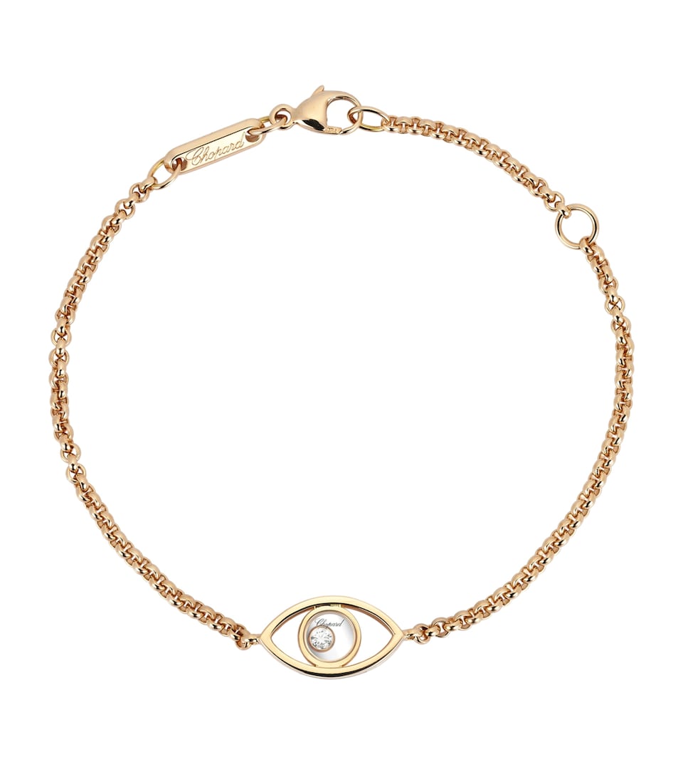 Rose Gold and Diamond Happy Diamonds Good Luck Charms Bracelet