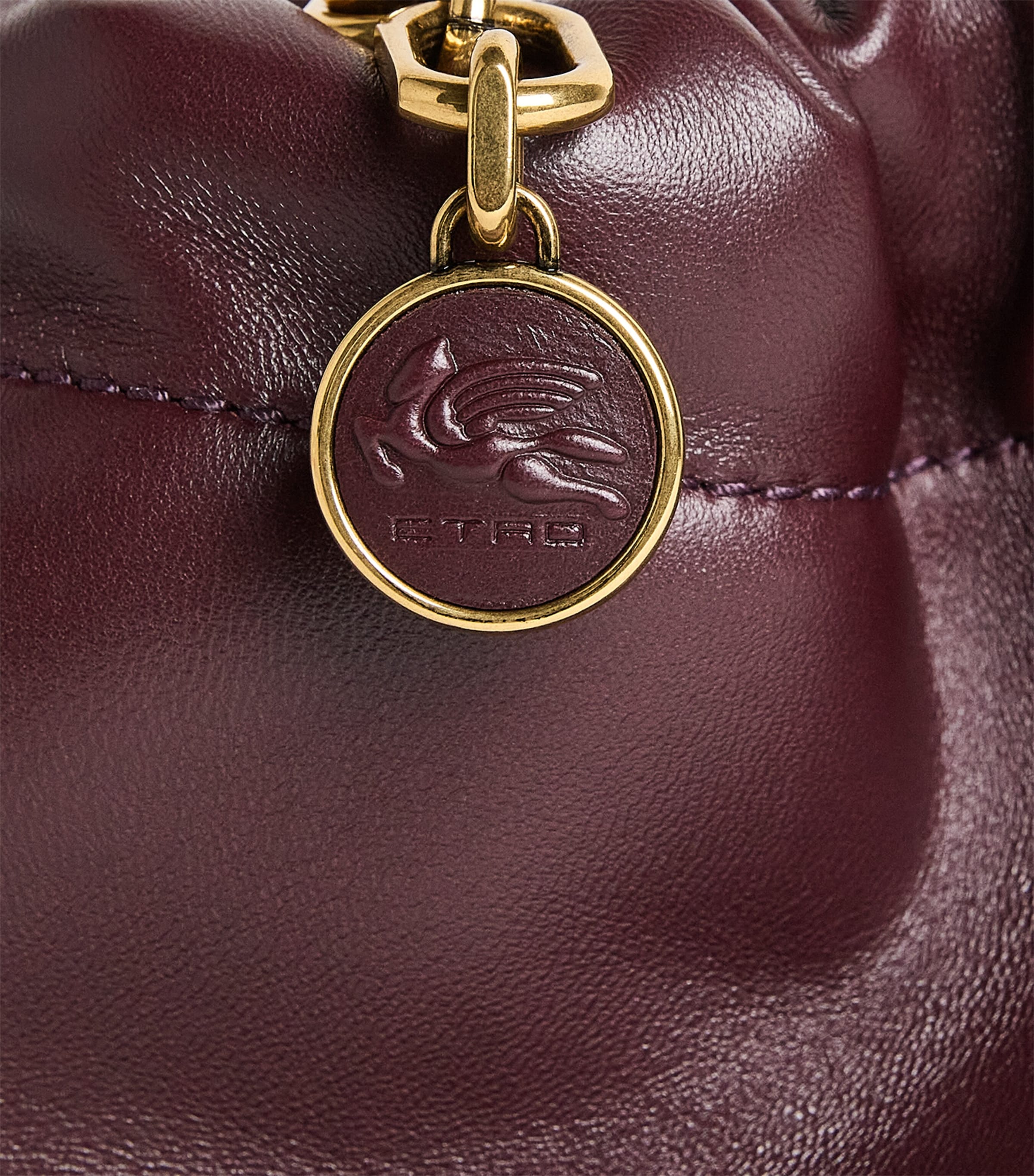 Etro Small Leather Vela Blossom Shoulder Bag Plum Image 6