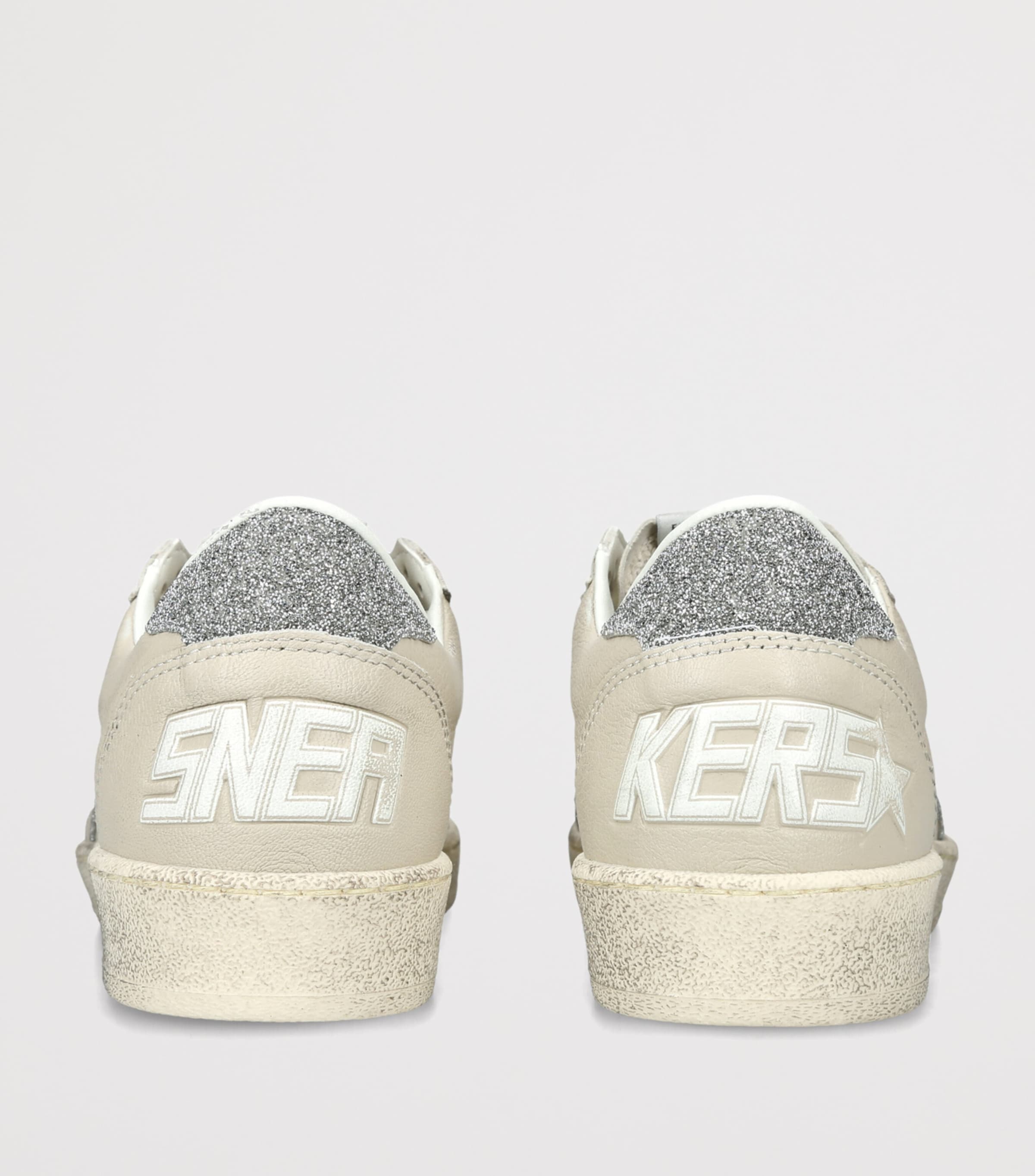 Golden Goose Leather Ball Star Sneakers Cream Comb Image 2