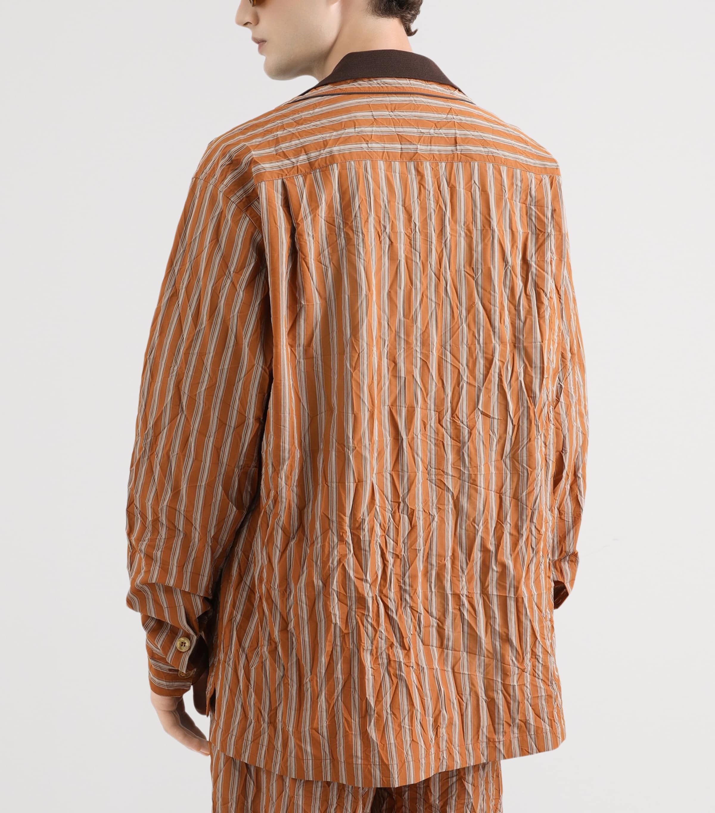 Dolce&Gabbana Mens Crinkle Stripe Shirt Striped Image 5