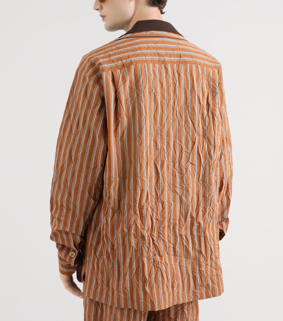 Dolce&Gabbana Mens Crinkle Stripe Shirt Striped Image 5
