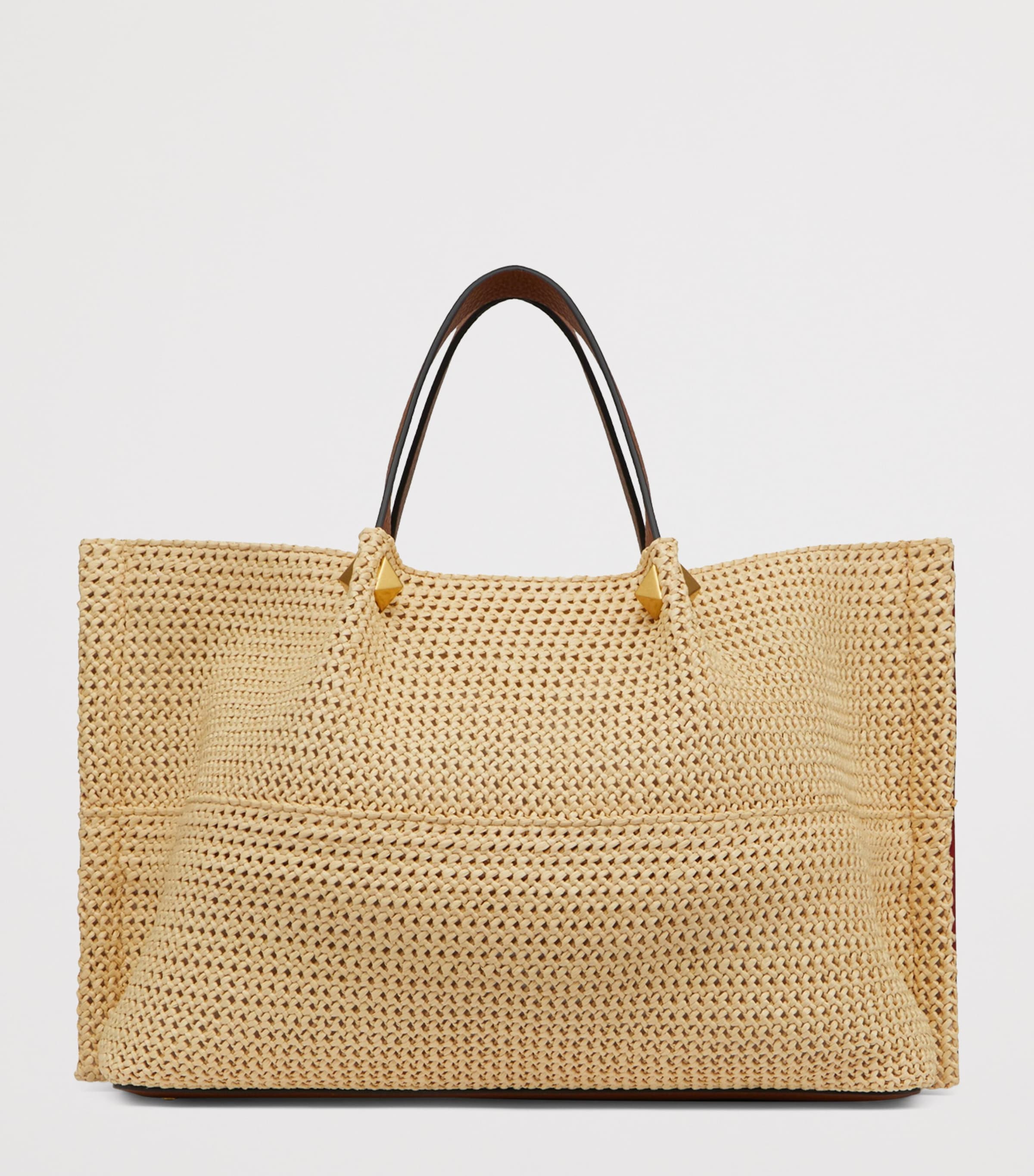 Valentino Garavani Medium Straw VLogo Signature Tote Bag Image 2
