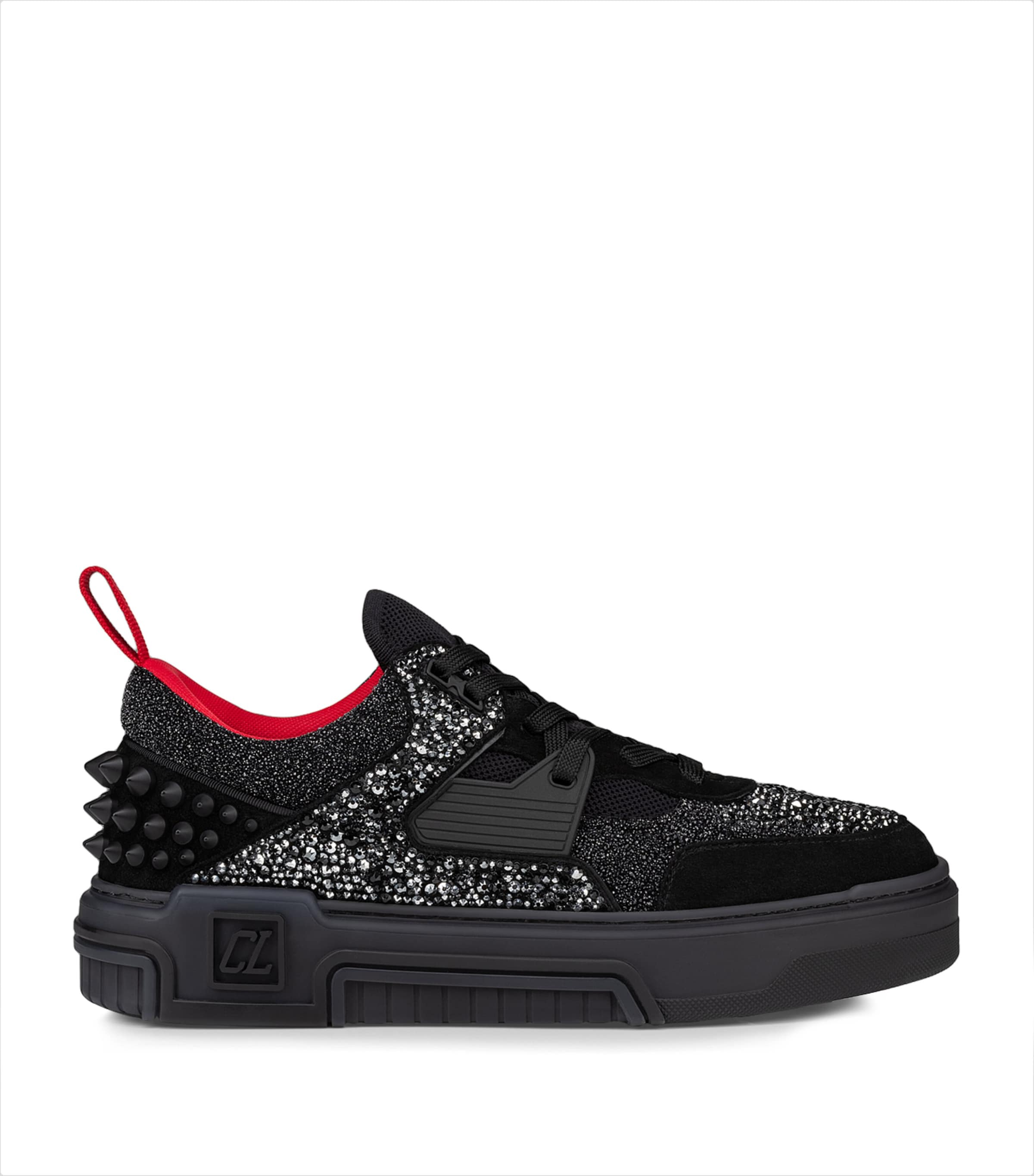 Christian Louboutin Astroloubi Strass Sneakers In White