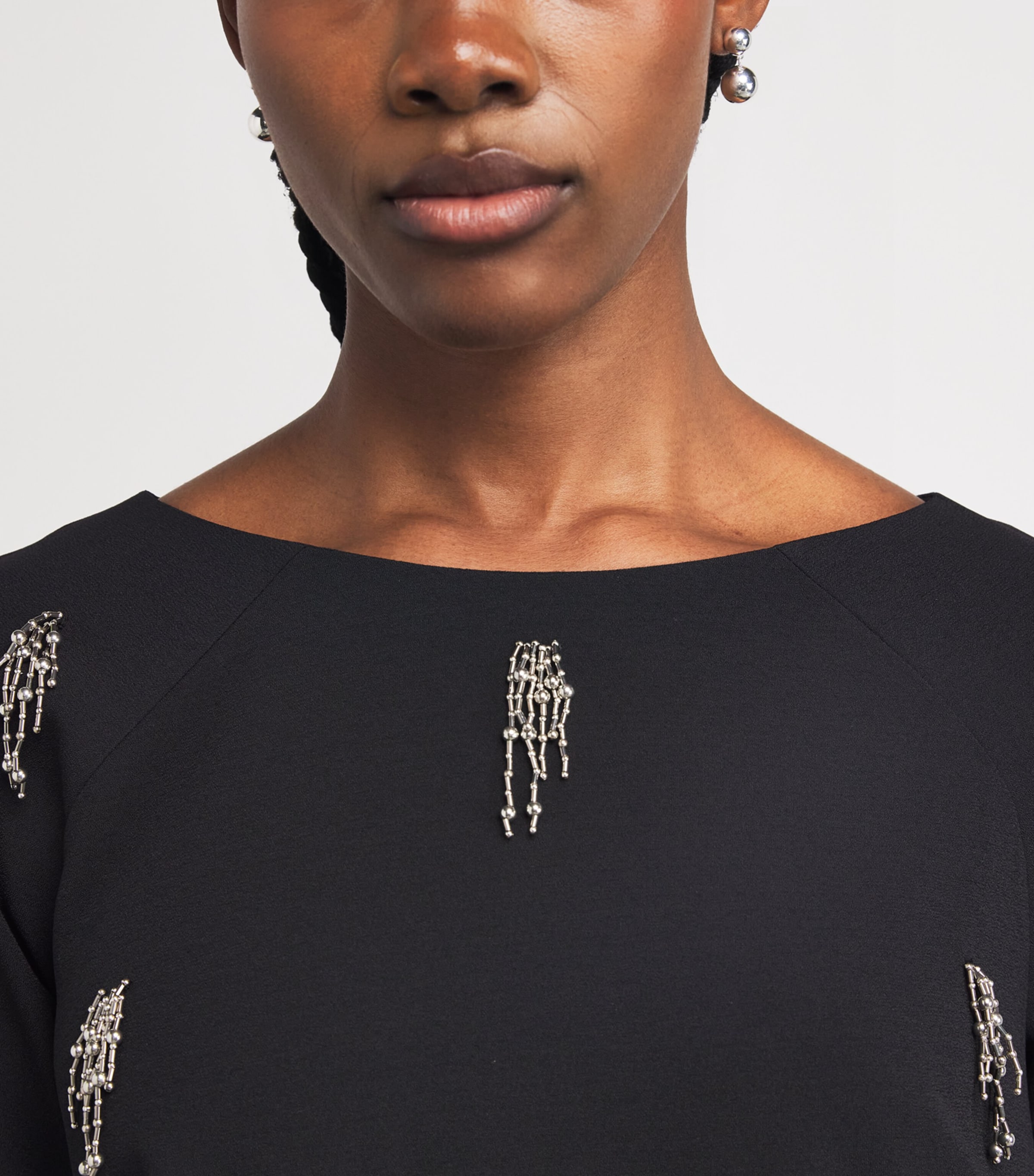 Embellished Coretta Midi Dress BLACK Image 6