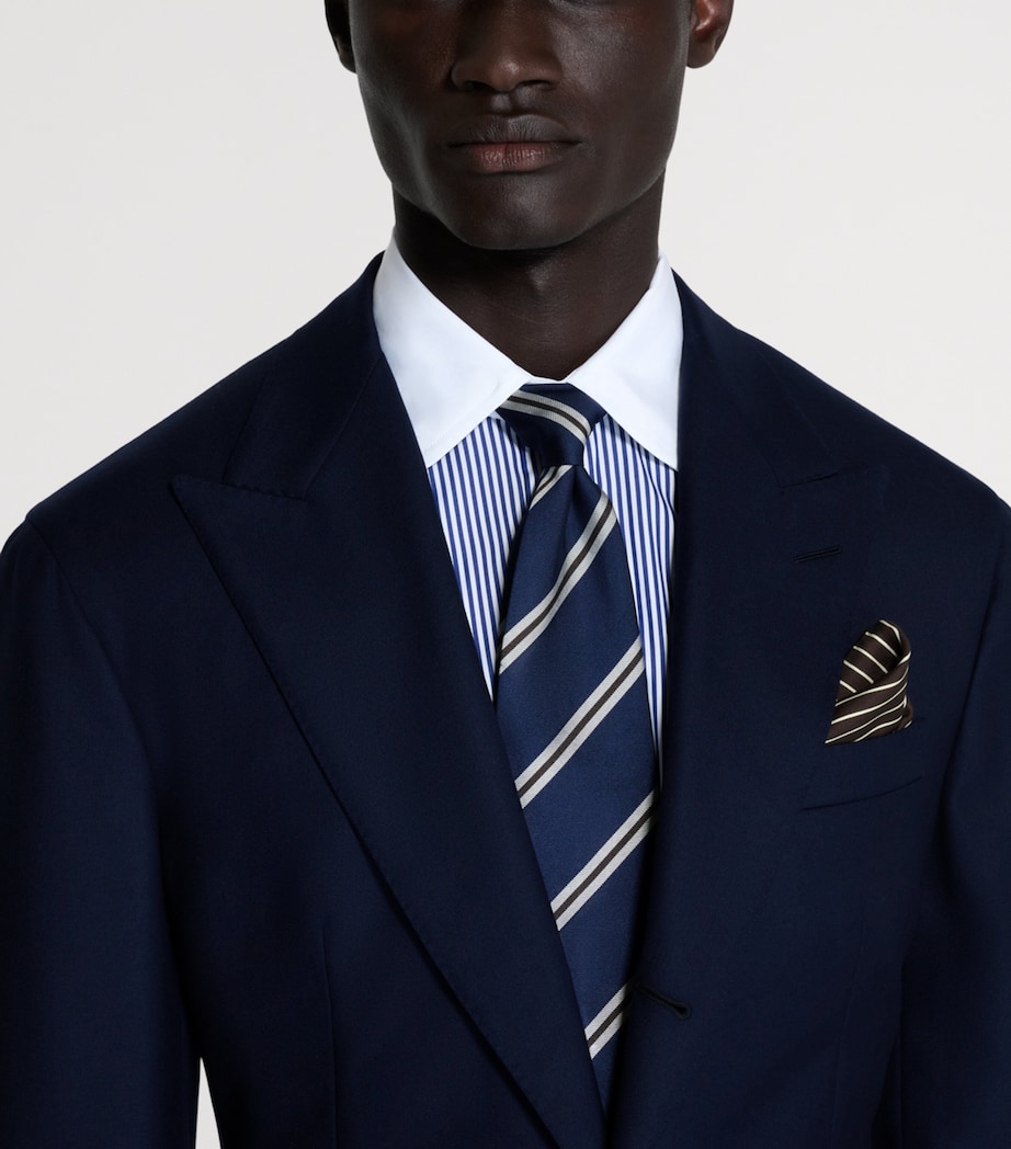 Dunhill Mens Wool Cavendish Blazer Navy Image 6