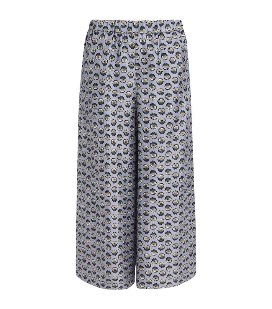Silk Printed Trousers LIGHT BLUE Image 1