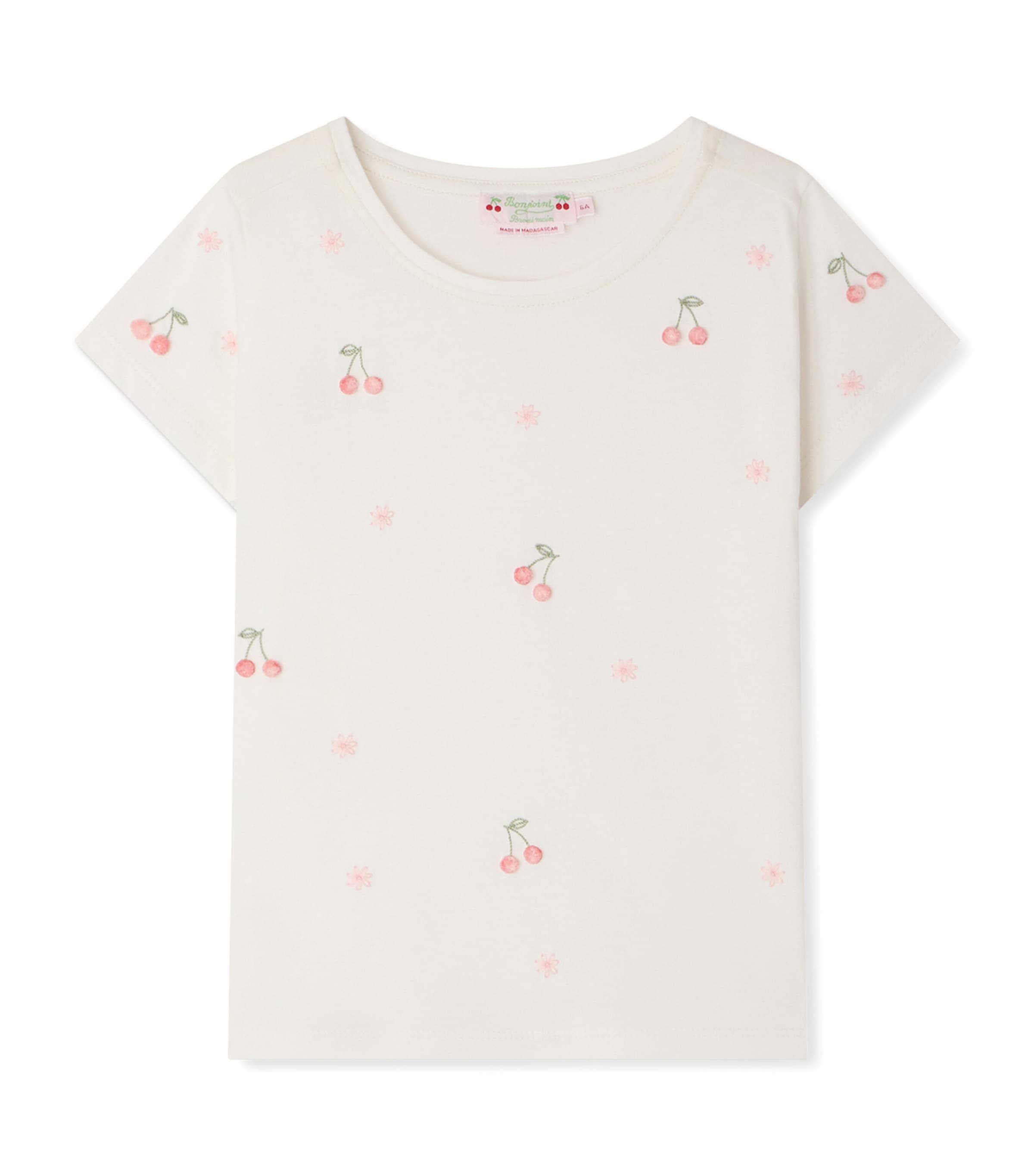 Bonpoint Cotton Cherry T-Shirt (10-14 Years) Upb Blanc Lait Image 1