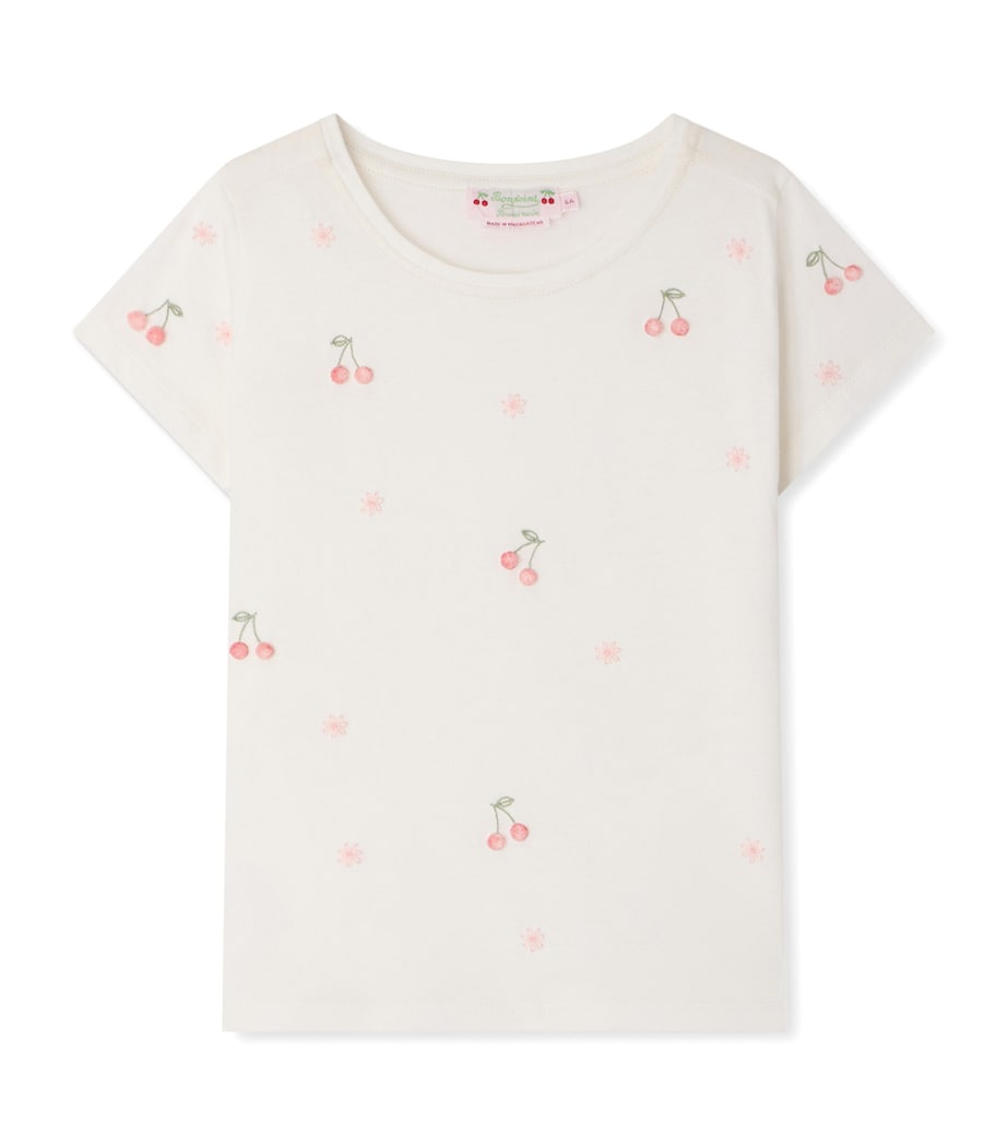 Bonpoint Cotton Cherry T-Shirt (10-14 Years) Upb Blanc Lait Image 1