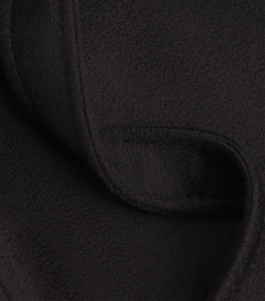 Virgin Wool Double-Breasted Coat BLACK Image 5