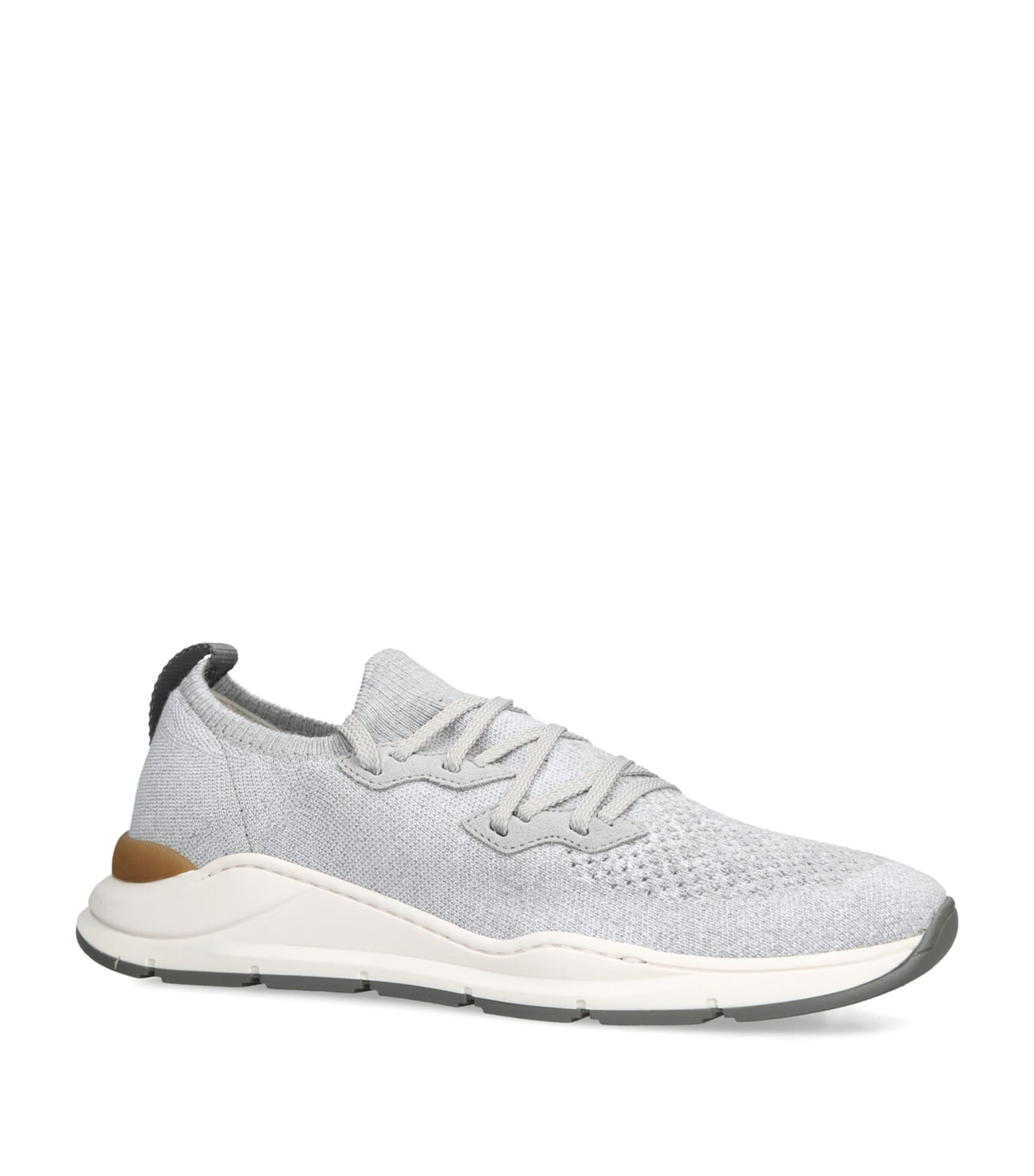 Brunello Cucinelli Kids Knitted Sneakers Grey Image 3