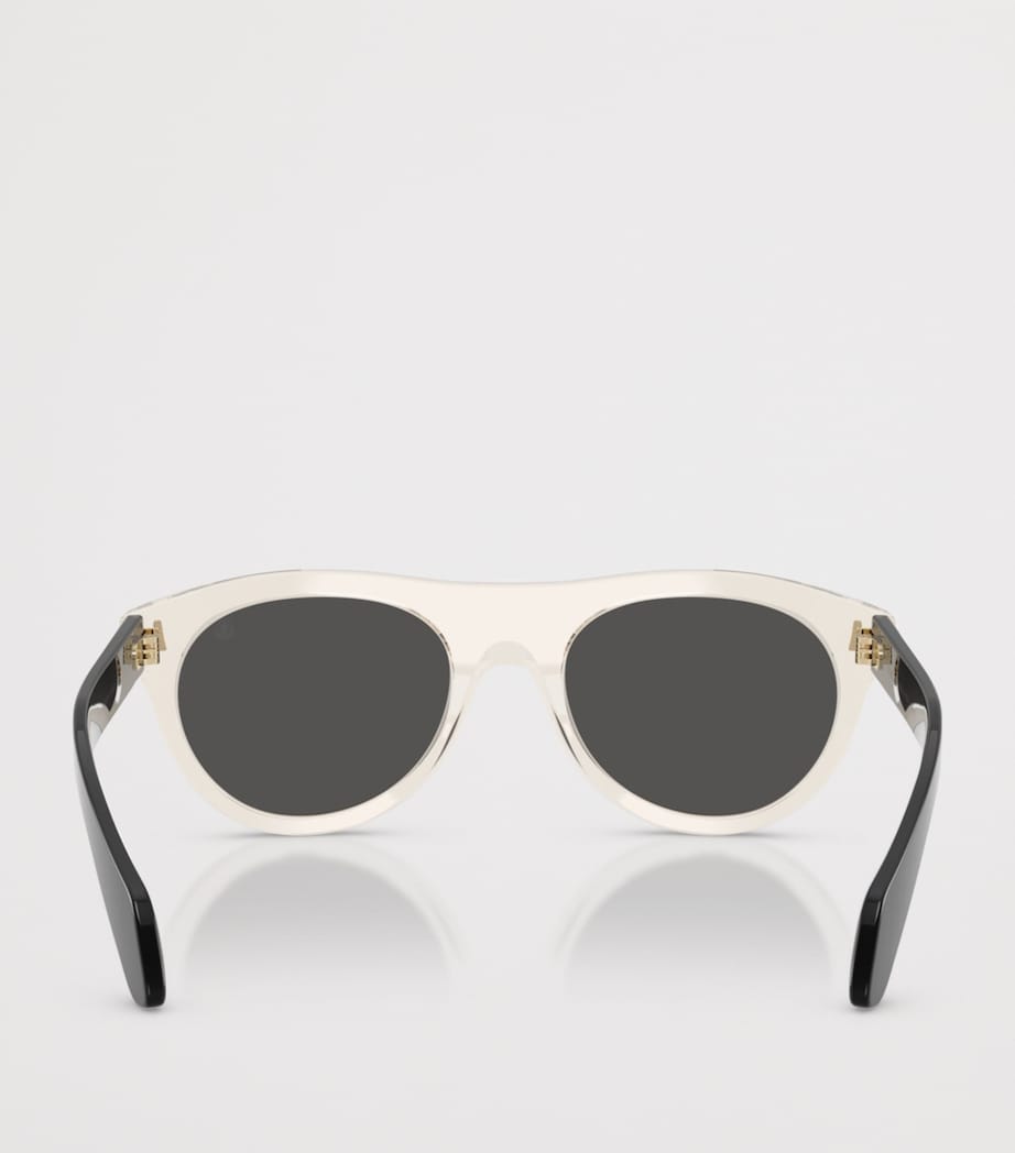Moncler Splash Round Sunglasses White Image 4