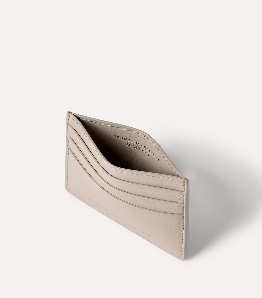 Brunello Cucinelli Leather Logo Card Holder Image 5