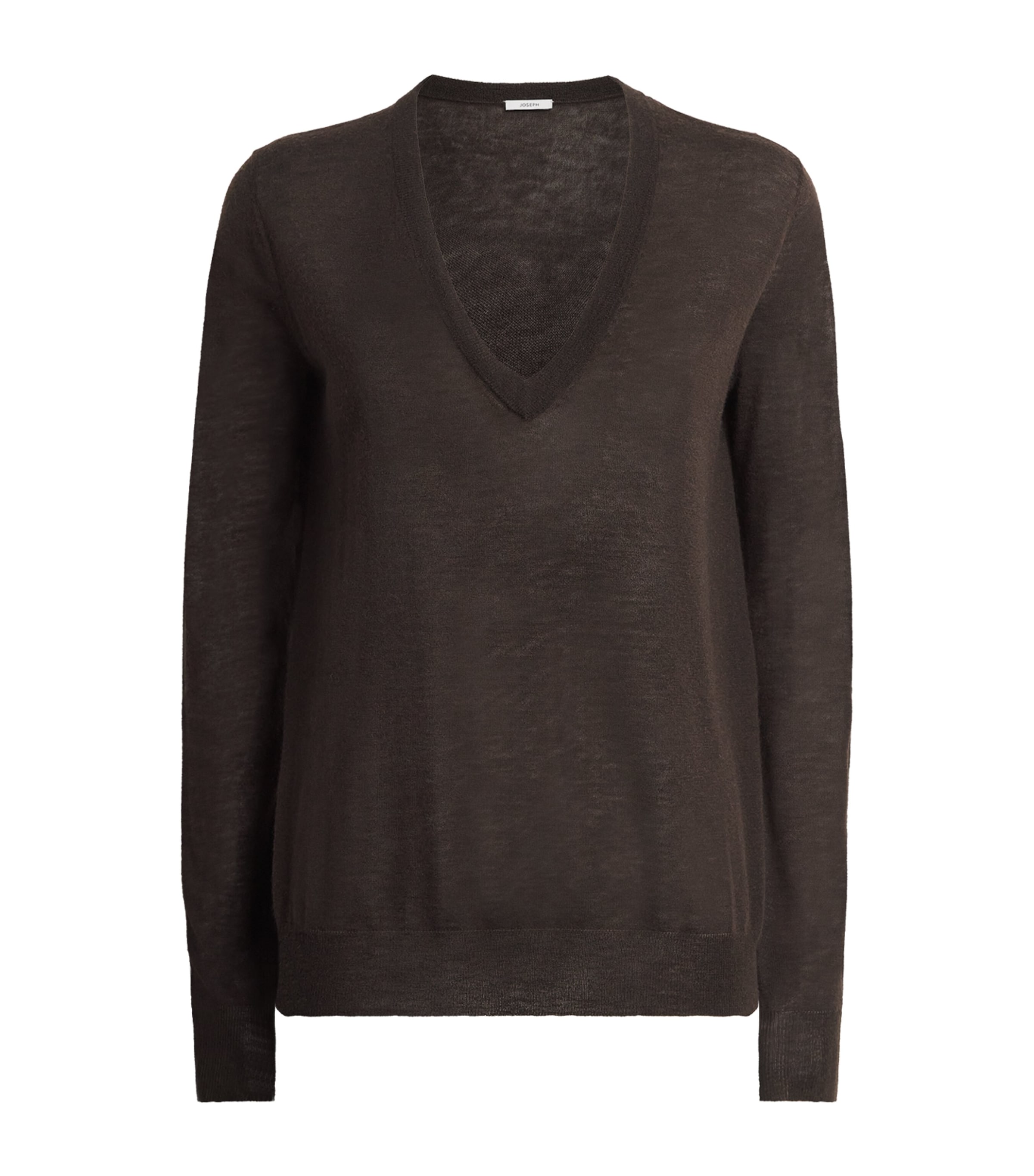 Cashmere V-Neck Sweater COCOA Image 1