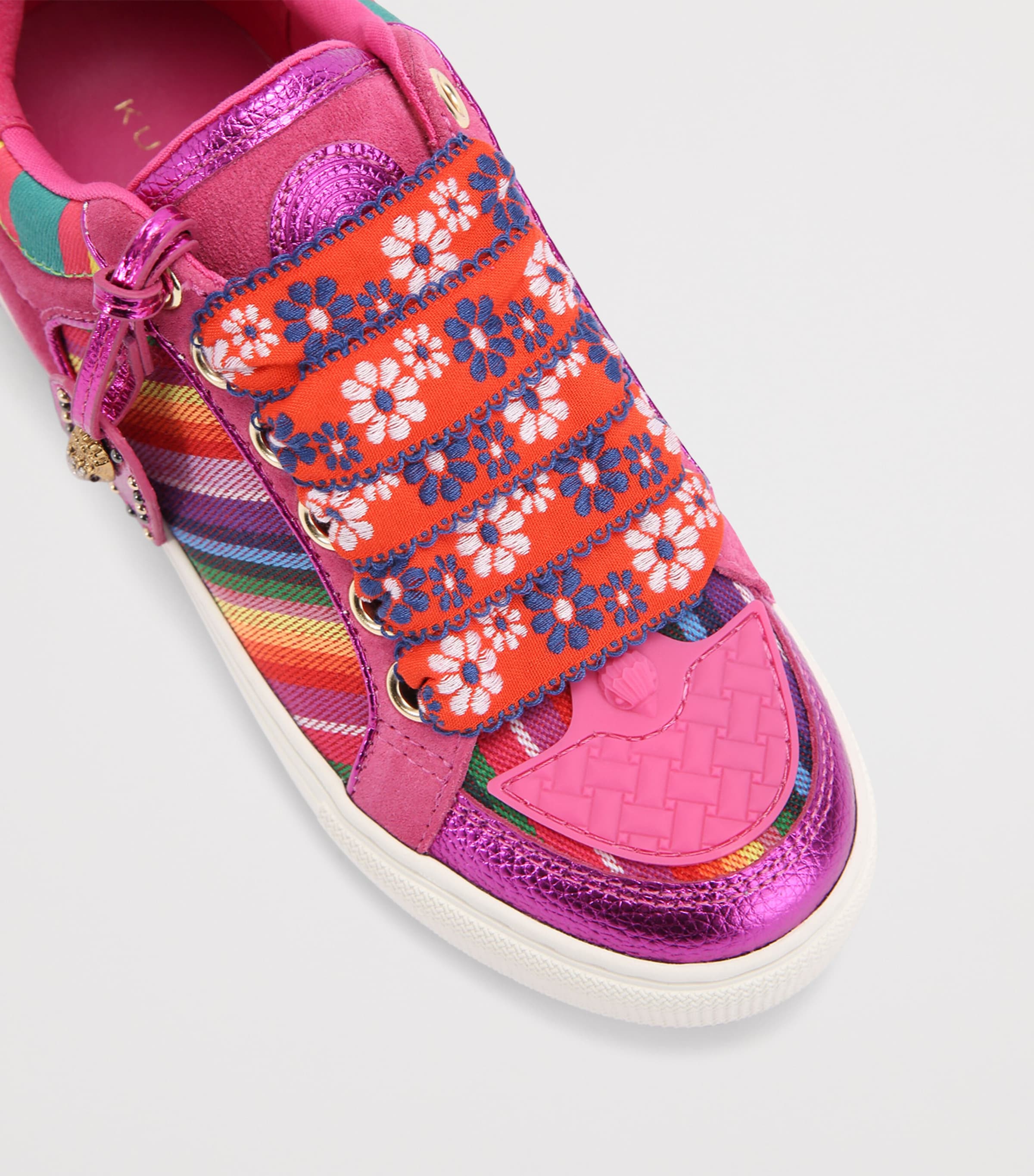 Kurt Geiger London Southbank Tag Sneakers Fushia Cmb Image 3