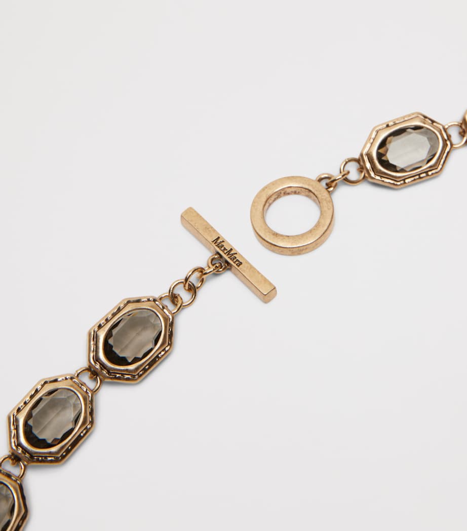 Max Mara Embellished Choker Necklace Light Grey Image 4