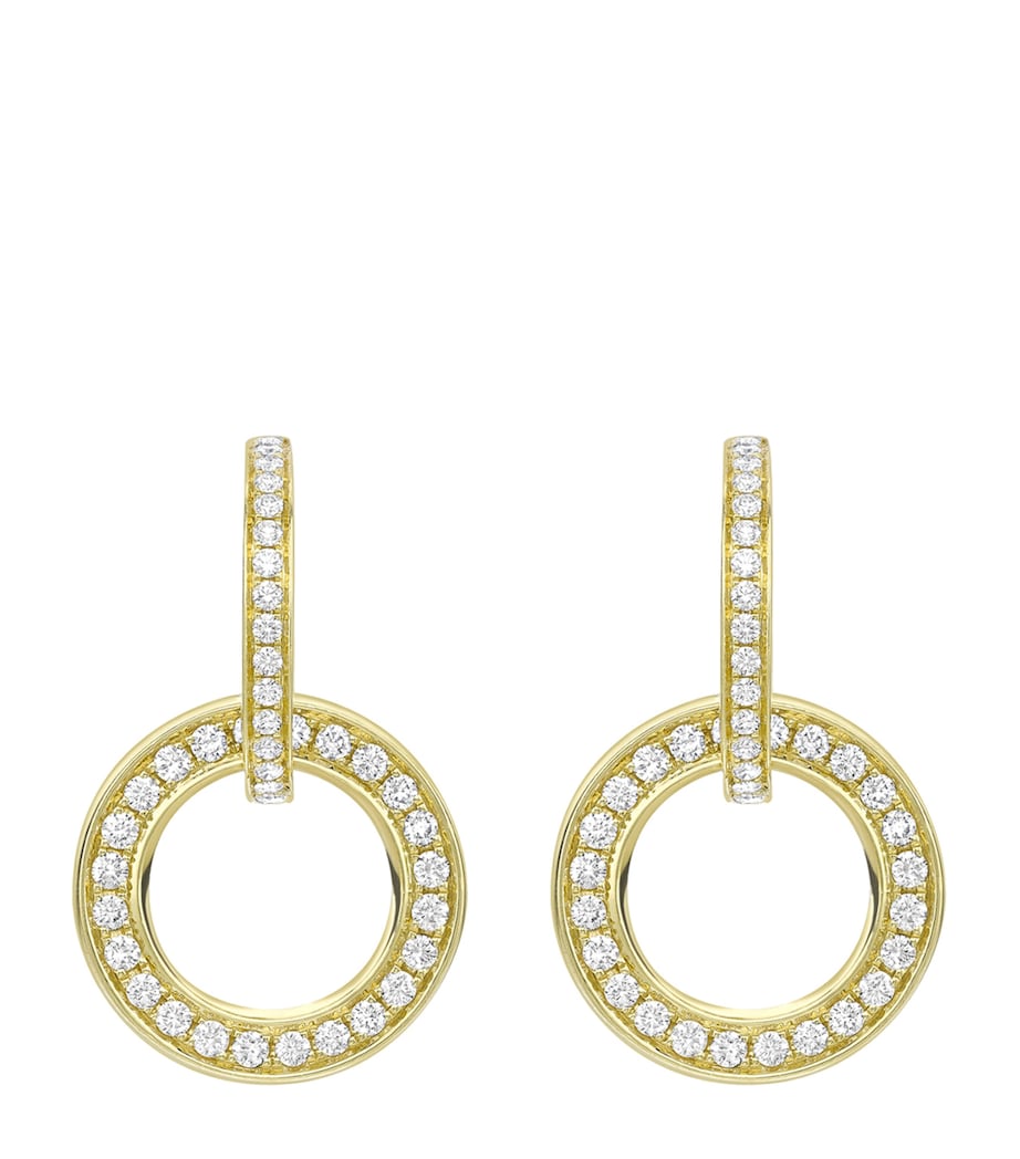 Yellow Gold and Diamond Large Roulette Earrings YELLOW GOLD Image 1