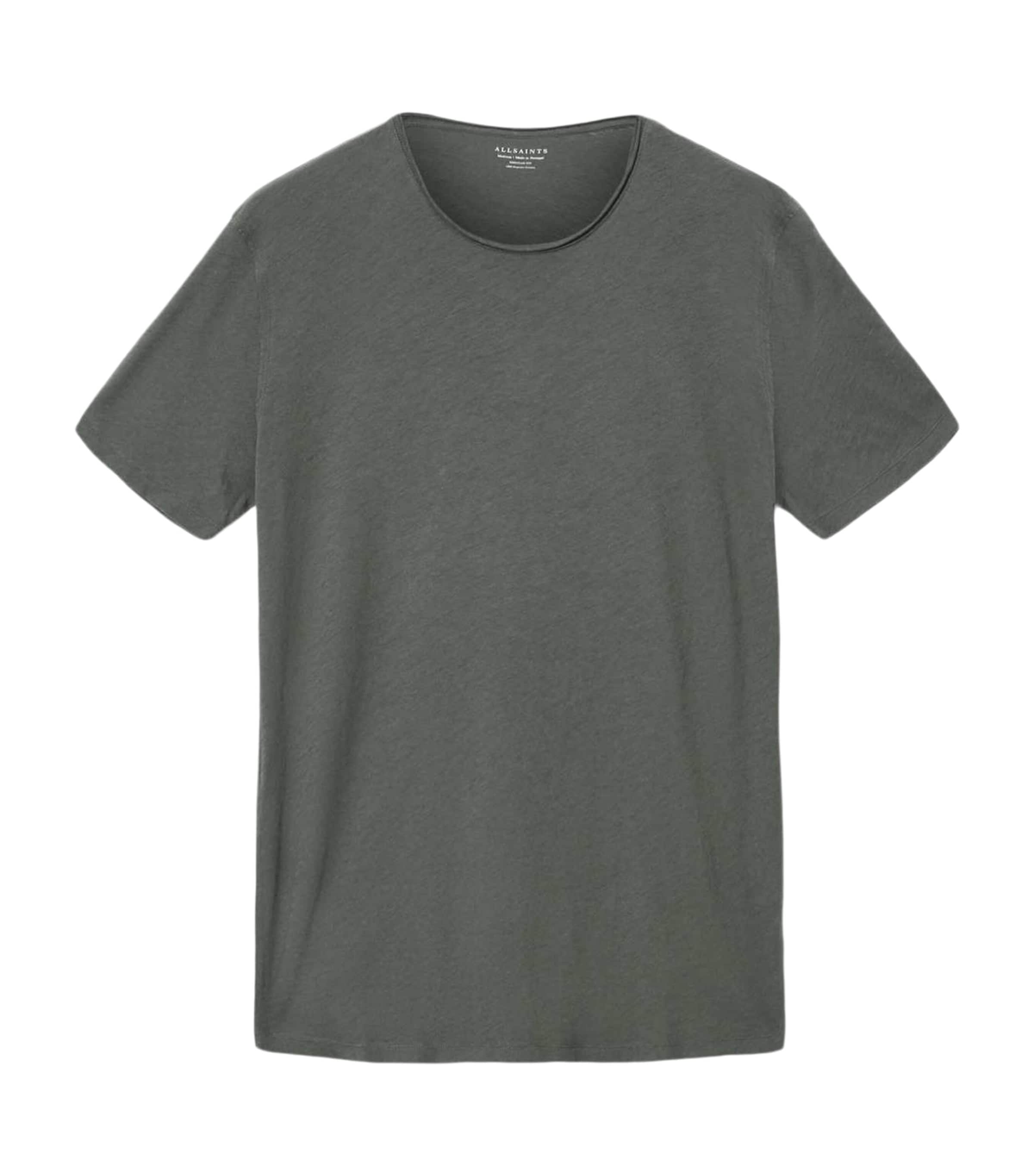 AllSaints Mens Organic Cotton Figure T-Shirt Gastor Green Image 1