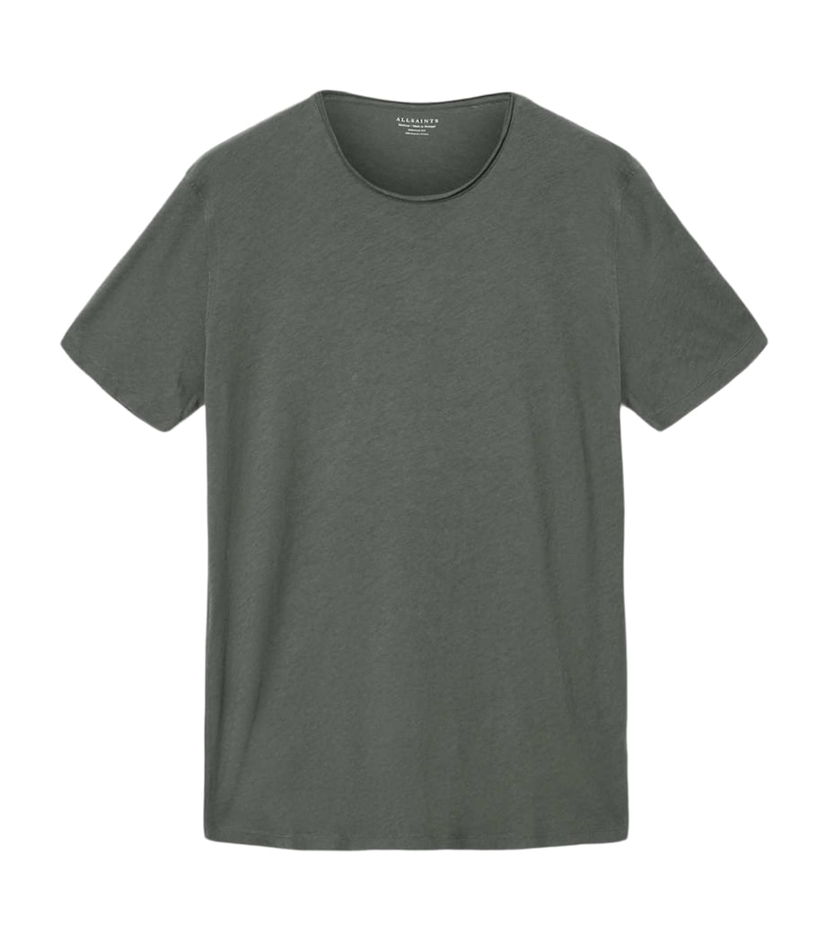 AllSaints Mens Organic Cotton Figure T-Shirt Gastor Green Image 1
