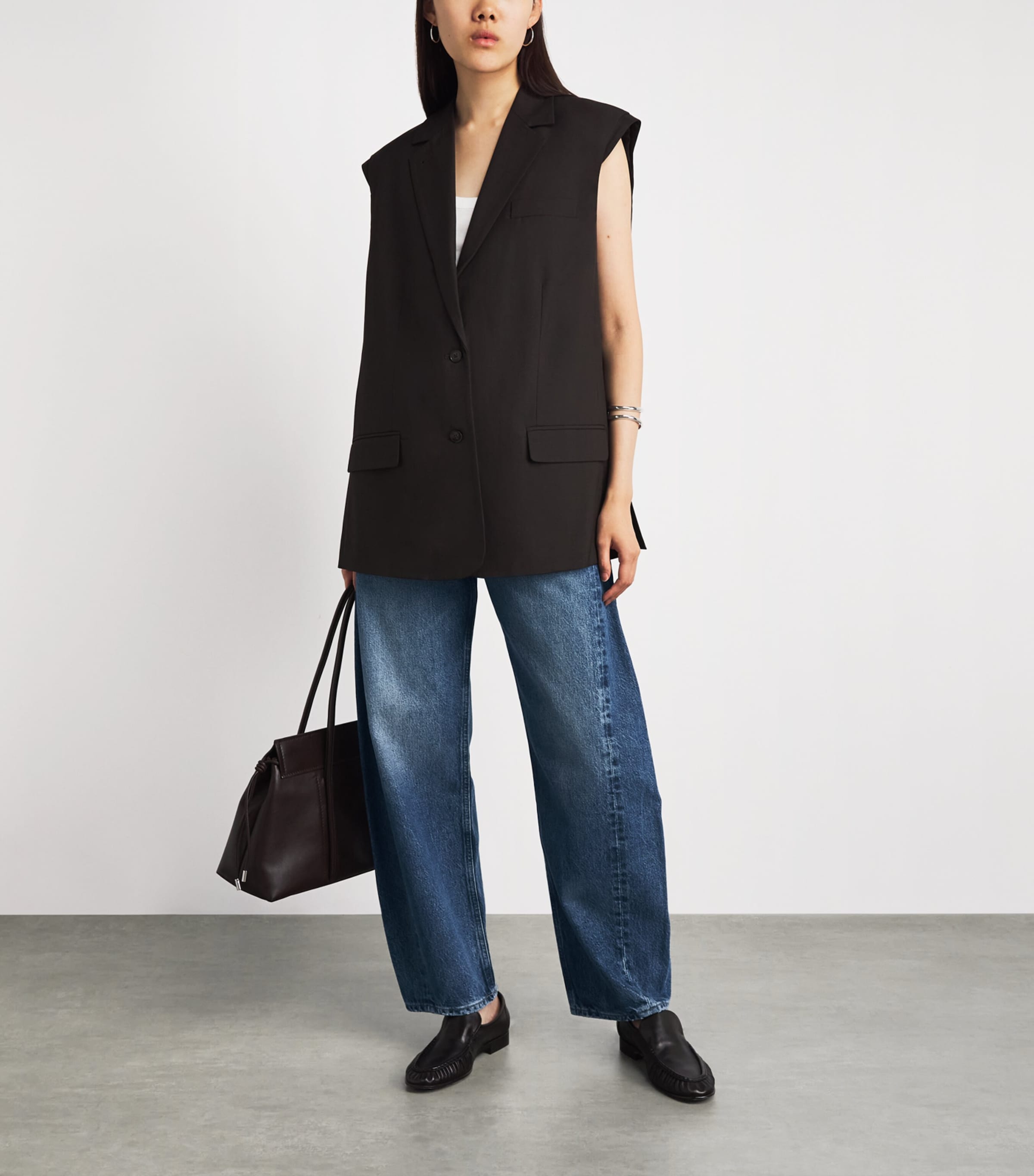 AGOLDE Womens Luna Pierced Tapered Jeans Lgcl Image 2