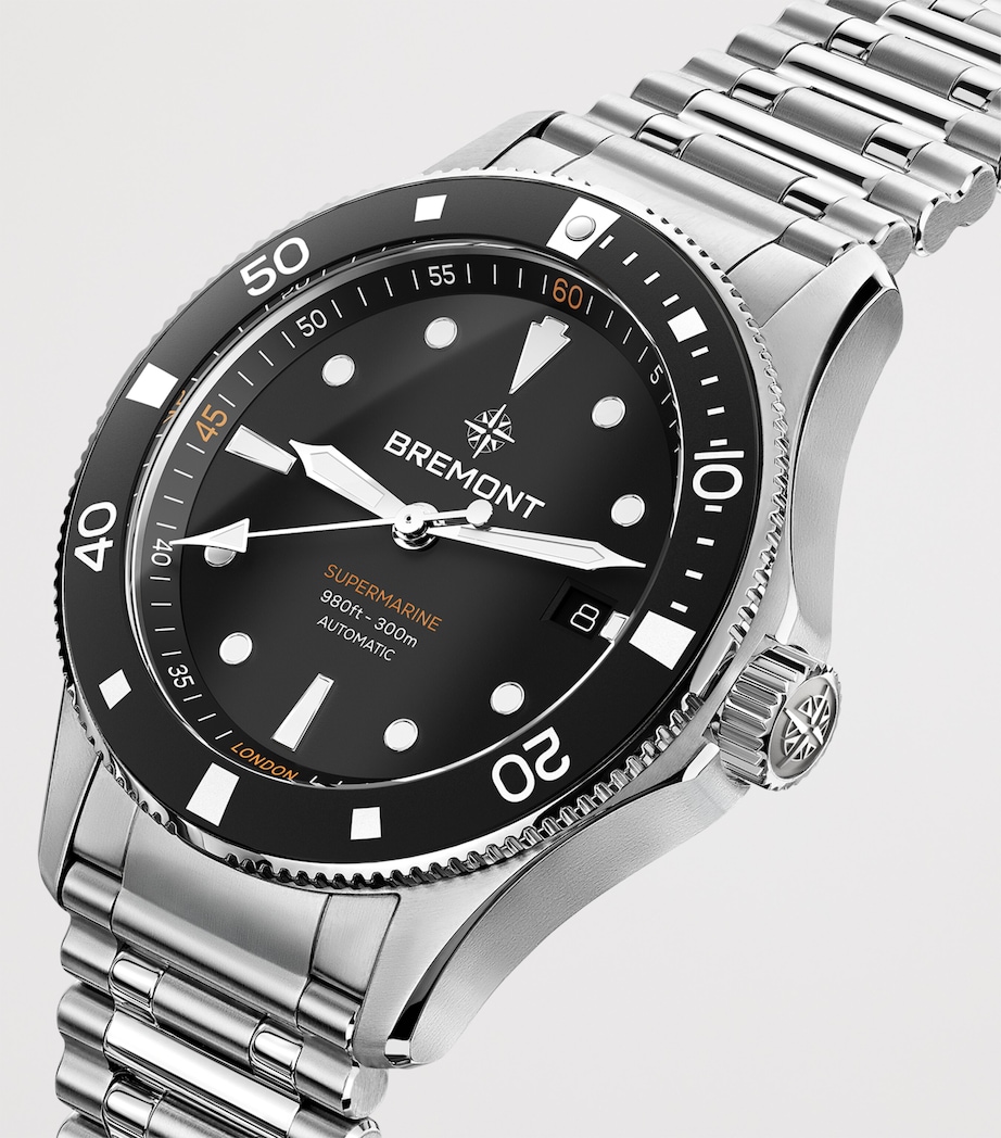 Stainless Steel 300m Supermarine Watch 40mm BLACK Image 3
