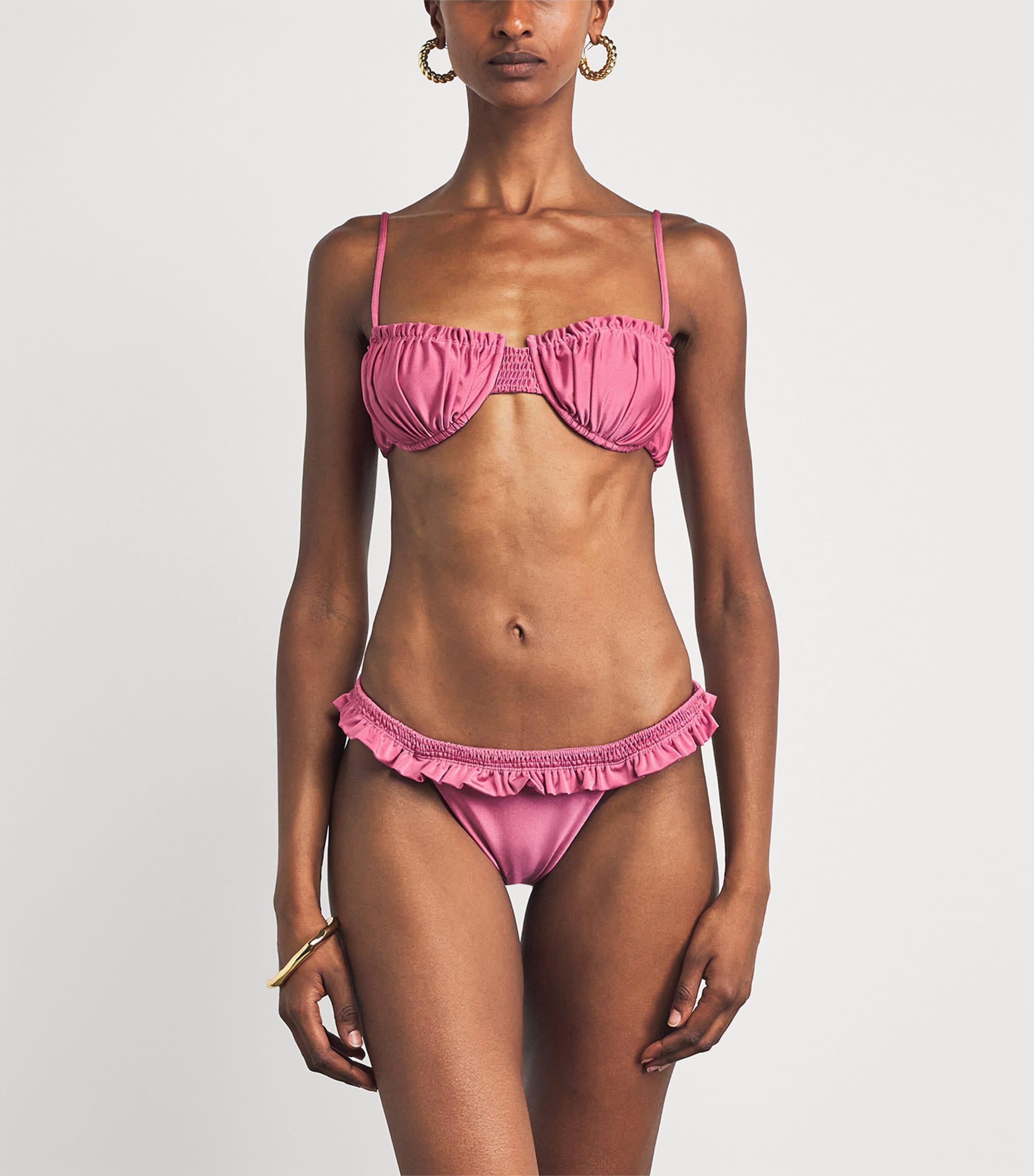 Faithfull The Brand Womens Esterel Bikini Top Cerise Image 2