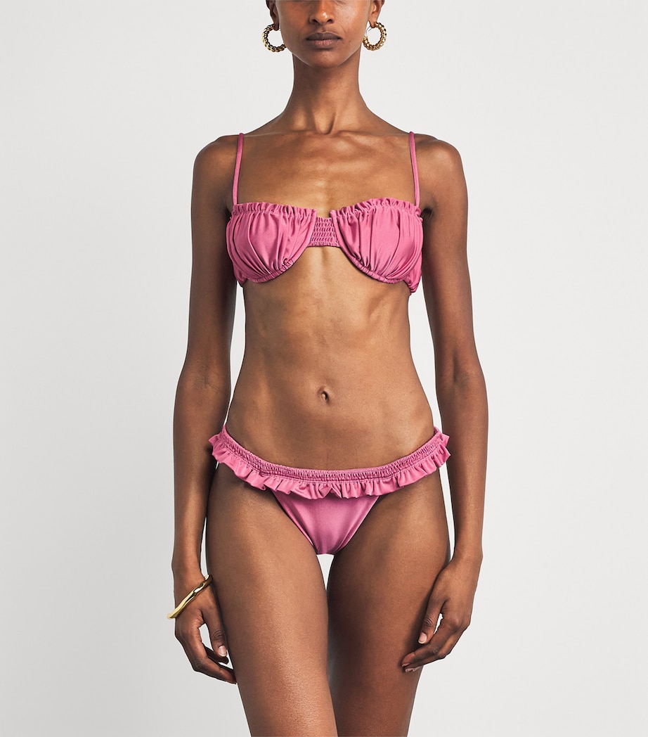 Faithfull The Brand Womens Esterel Bikini Top Cerise Image 2