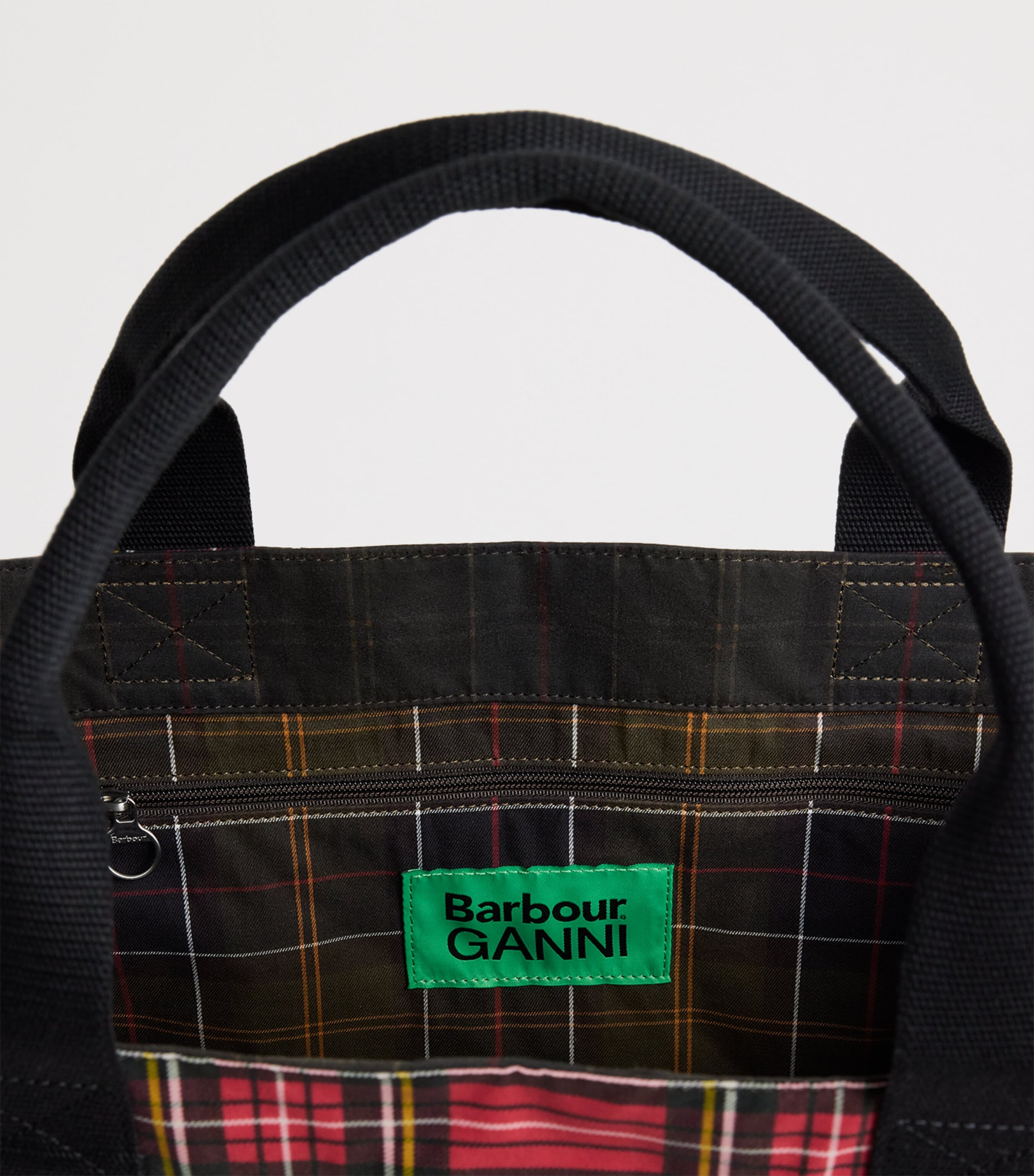 x GANNI Waxed Tartan Tote Bag CLSSC/RYL STWRT TRTN Image 6