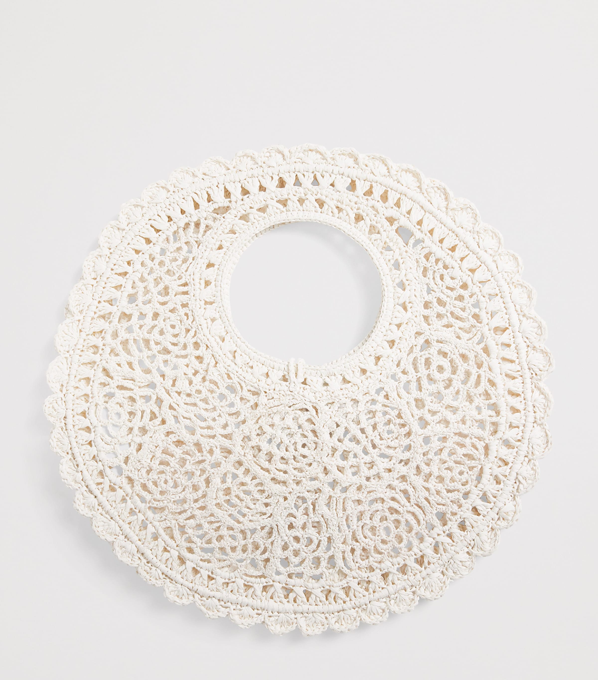 Jacquemus Raffia Lace Spiaggia Top-Handle Bag White Image 3