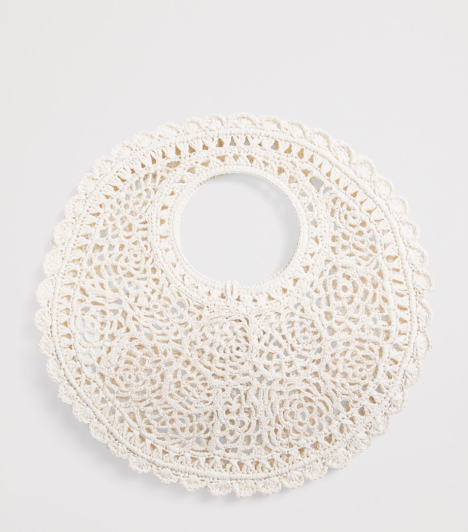 Jacquemus Raffia Lace Spiaggia Top-Handle Bag White Image 3