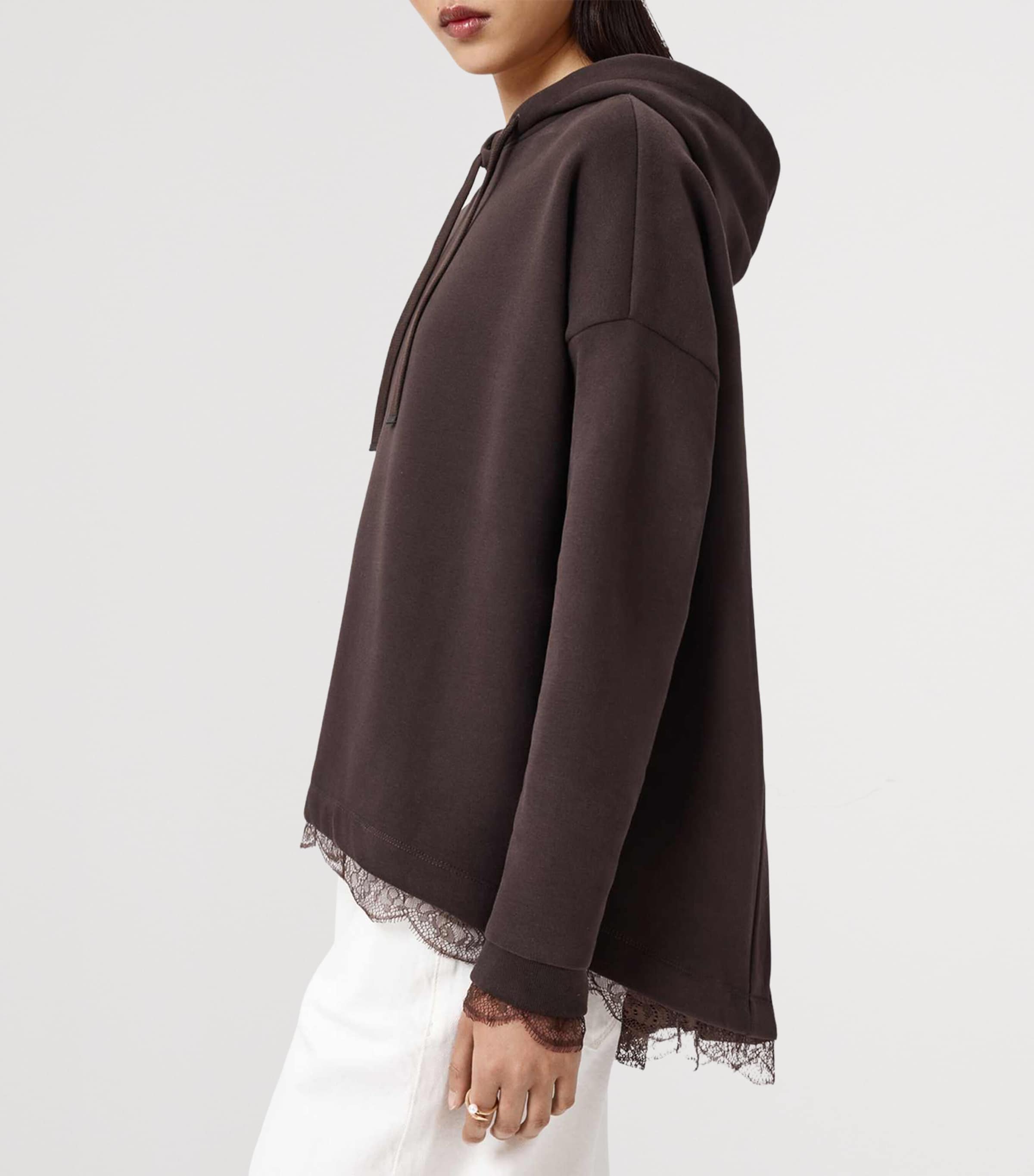 Organic Cotton-Blend Nia Hoodie BOTTLE BROWN Image 6