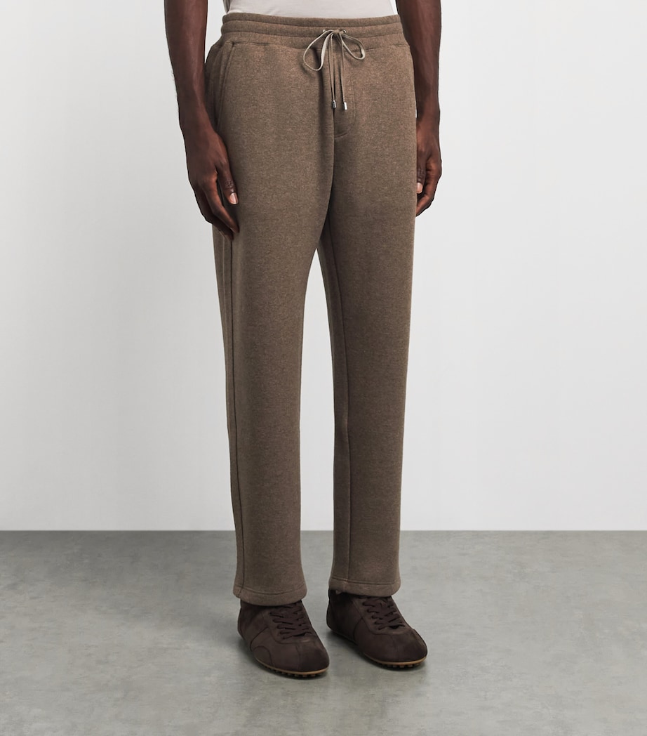 Brett Johnson Mens Cashmere-Blend Drawstring Sweatpants Chestnut Image 4