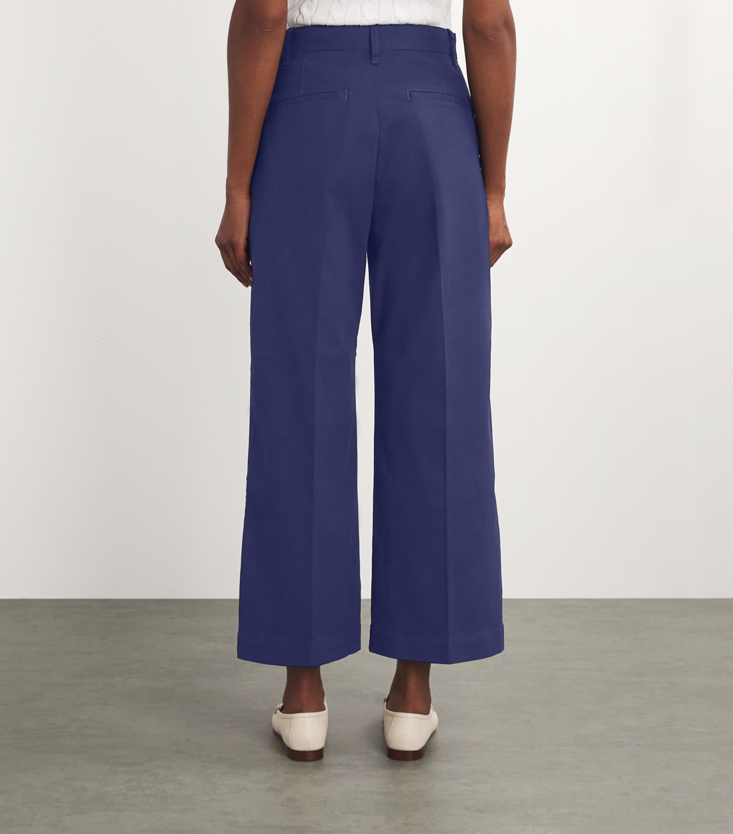 Wide-Leg Tailored Trousers NEWPORT NAVY Image 4