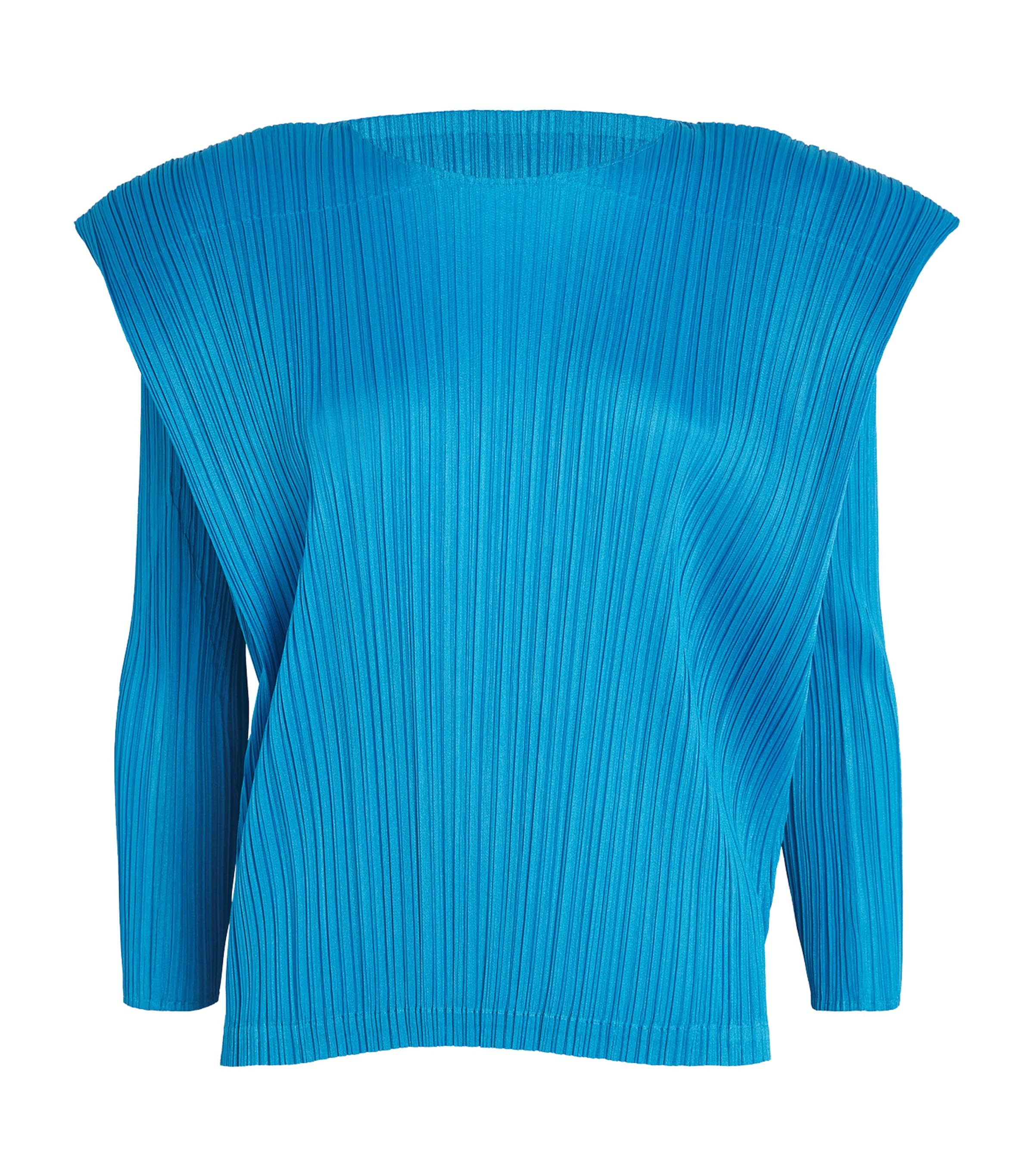 Issey Miyake Monthly Colors September Pleated T-shirt In Blue