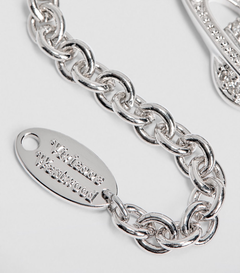 Orb Chain Bracelet P116 PLATINM/CRYSTL Image 7