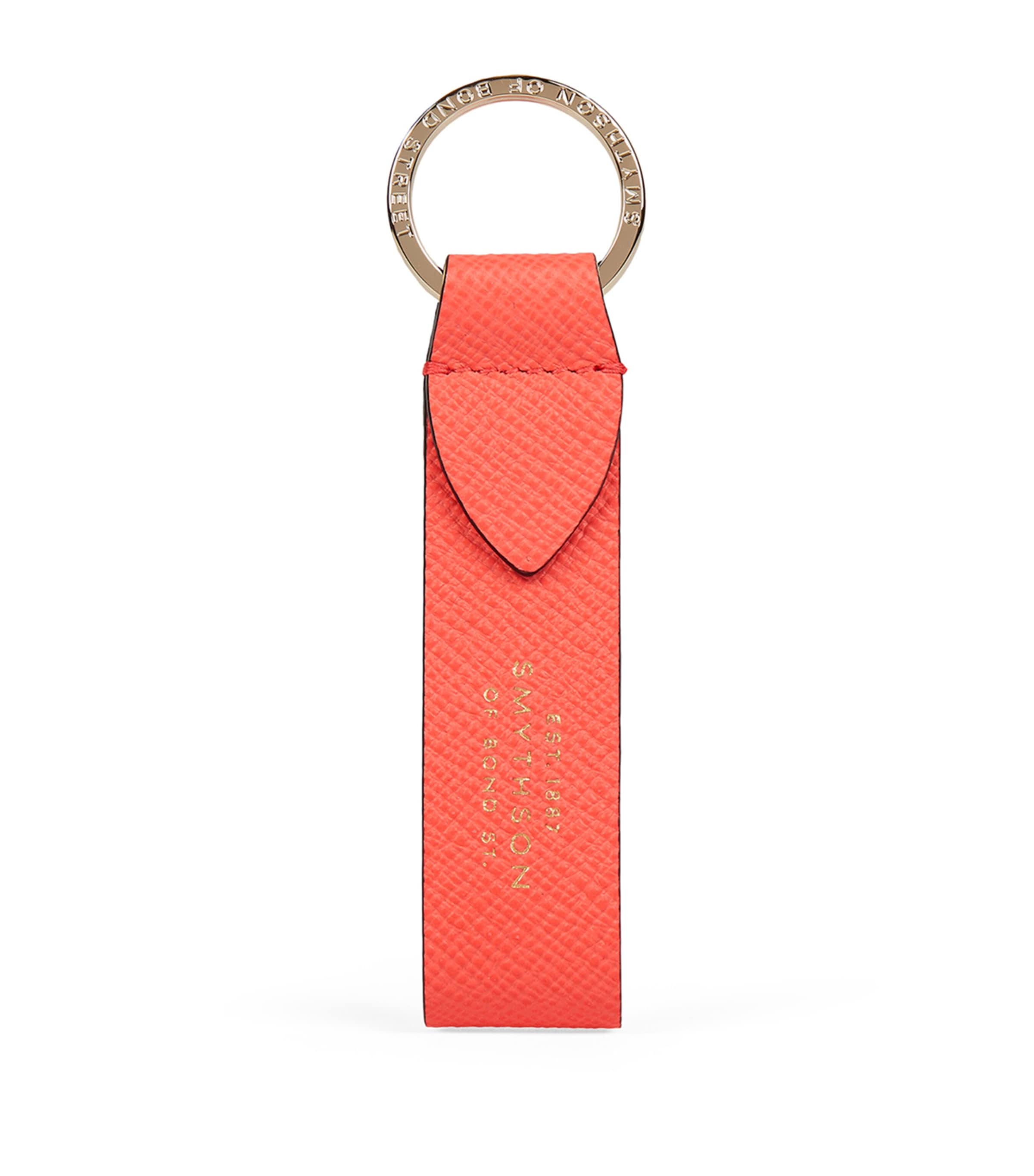 SMYTHSON LEATHER PANAMA KEYRING 