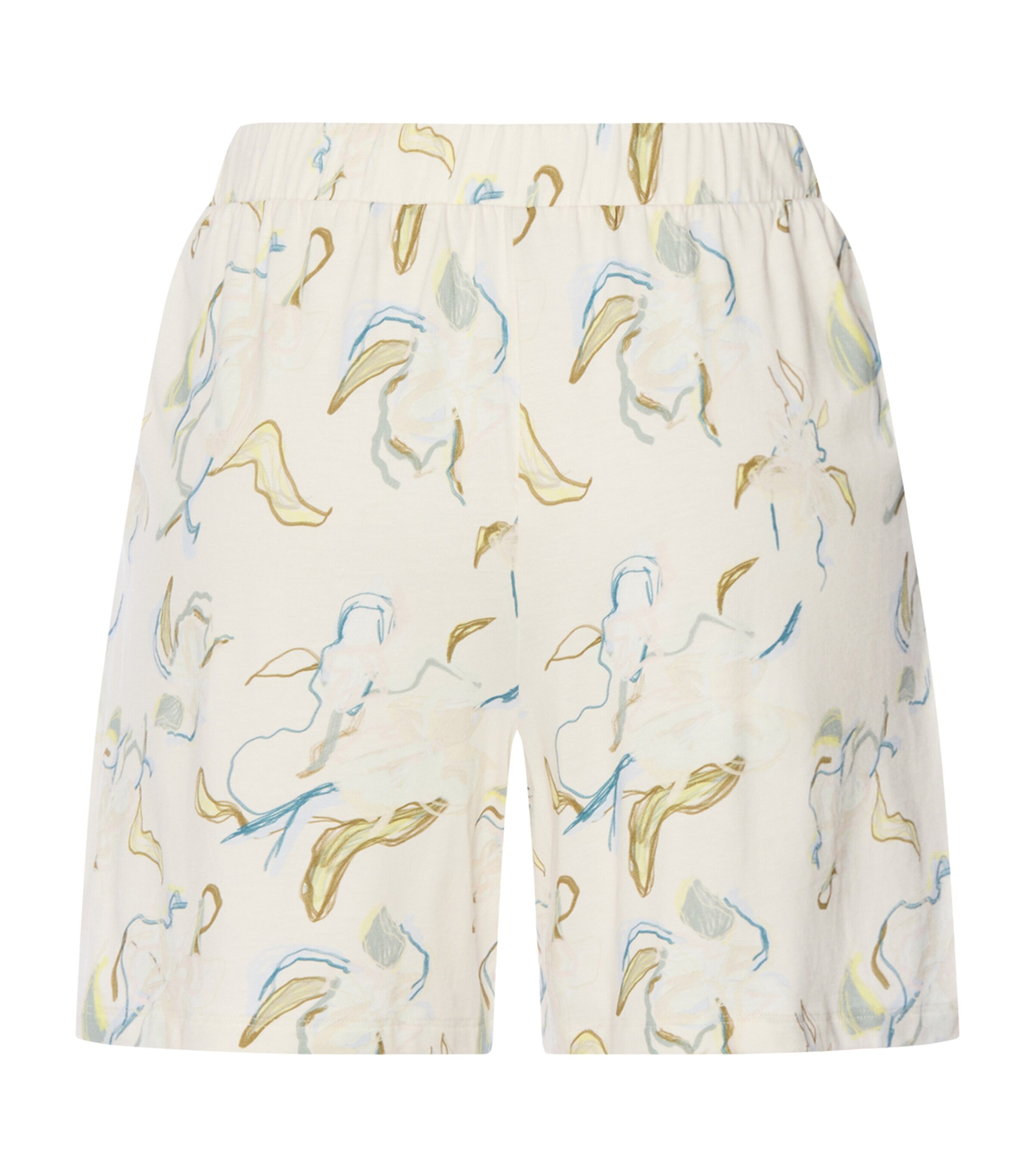 Hanro Womens Cotton-Modal Printed Sleep & Lounge Shorts Flowing Paint Image 5