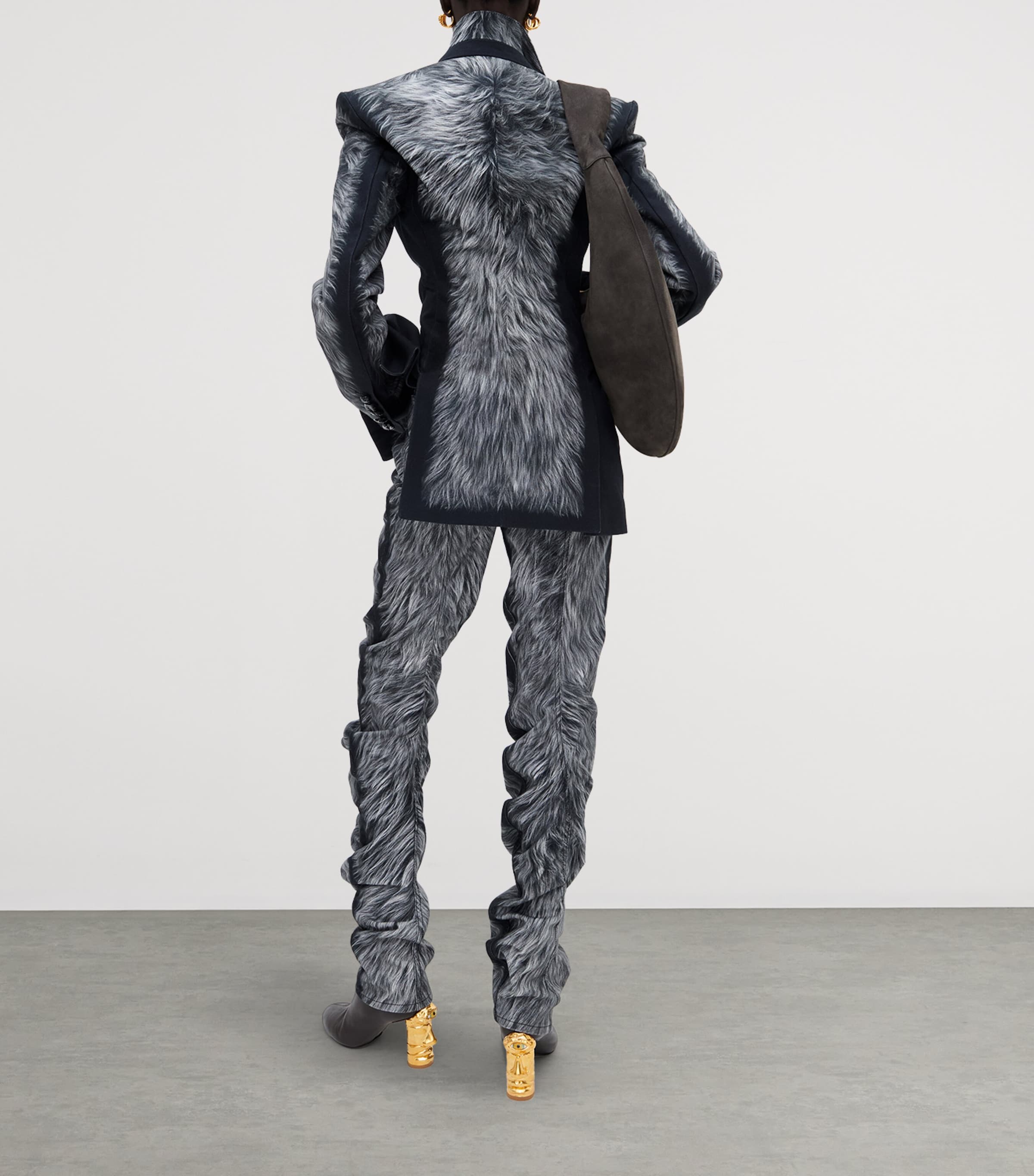 Schiaparelli Womens Trompe-l'Oeil Blazer Grey Image 3